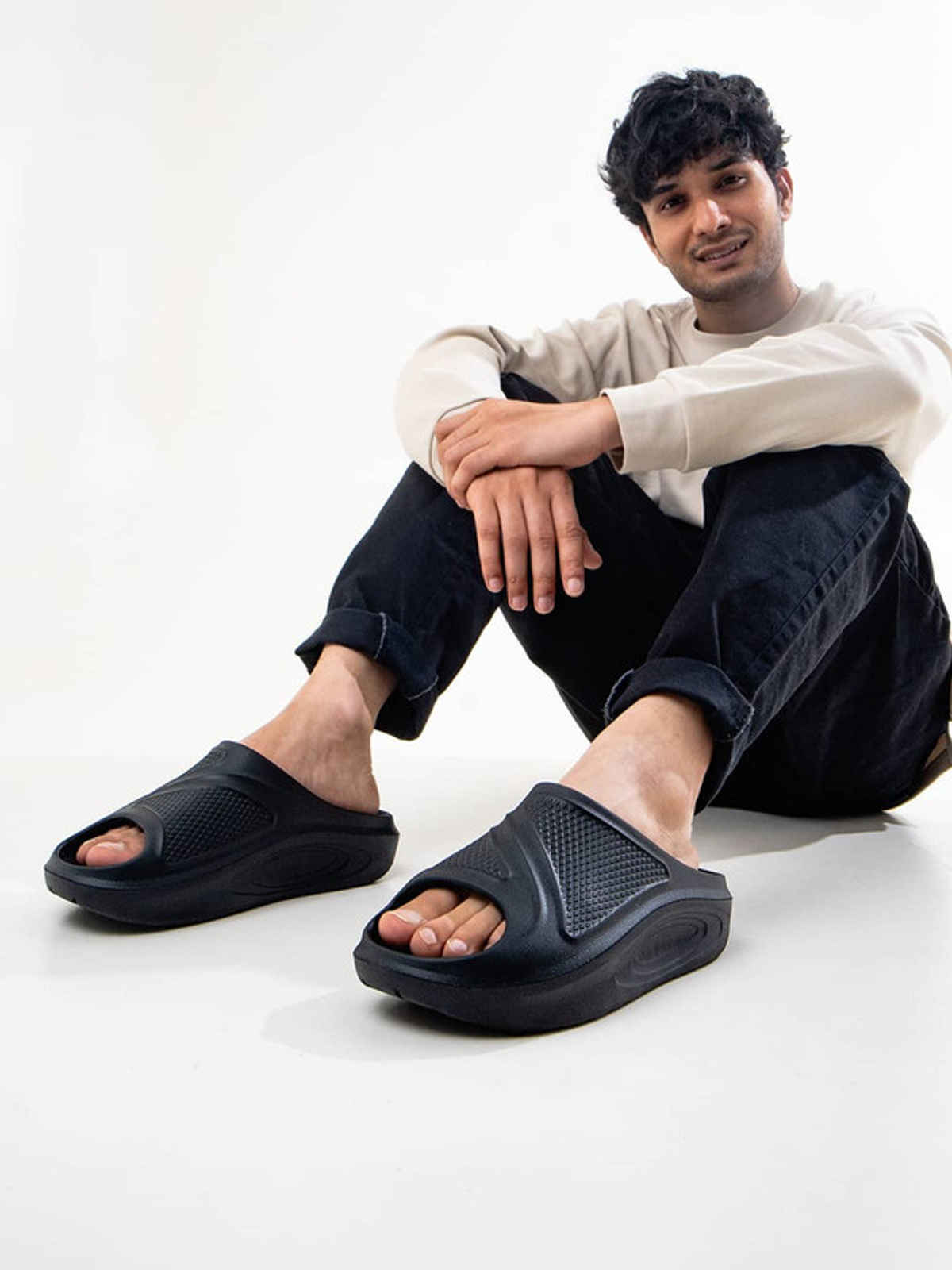 Bacca Bucci Men's Floats | Ultra Lightweight EVA Slides | Black - UK 10