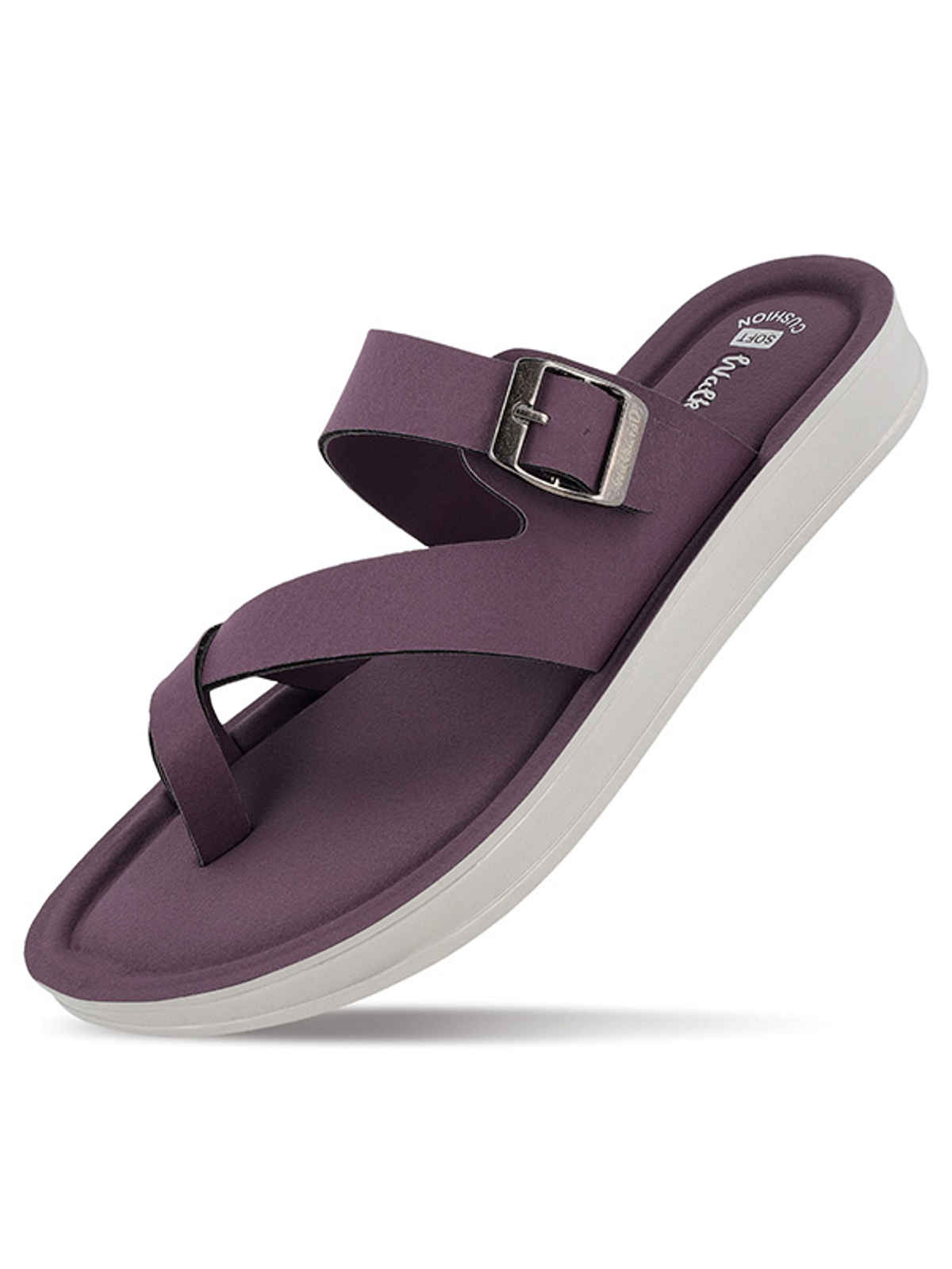 Walkaroo Women's Daily Wear Comfort Sandals - WL7554 Purple | UK6