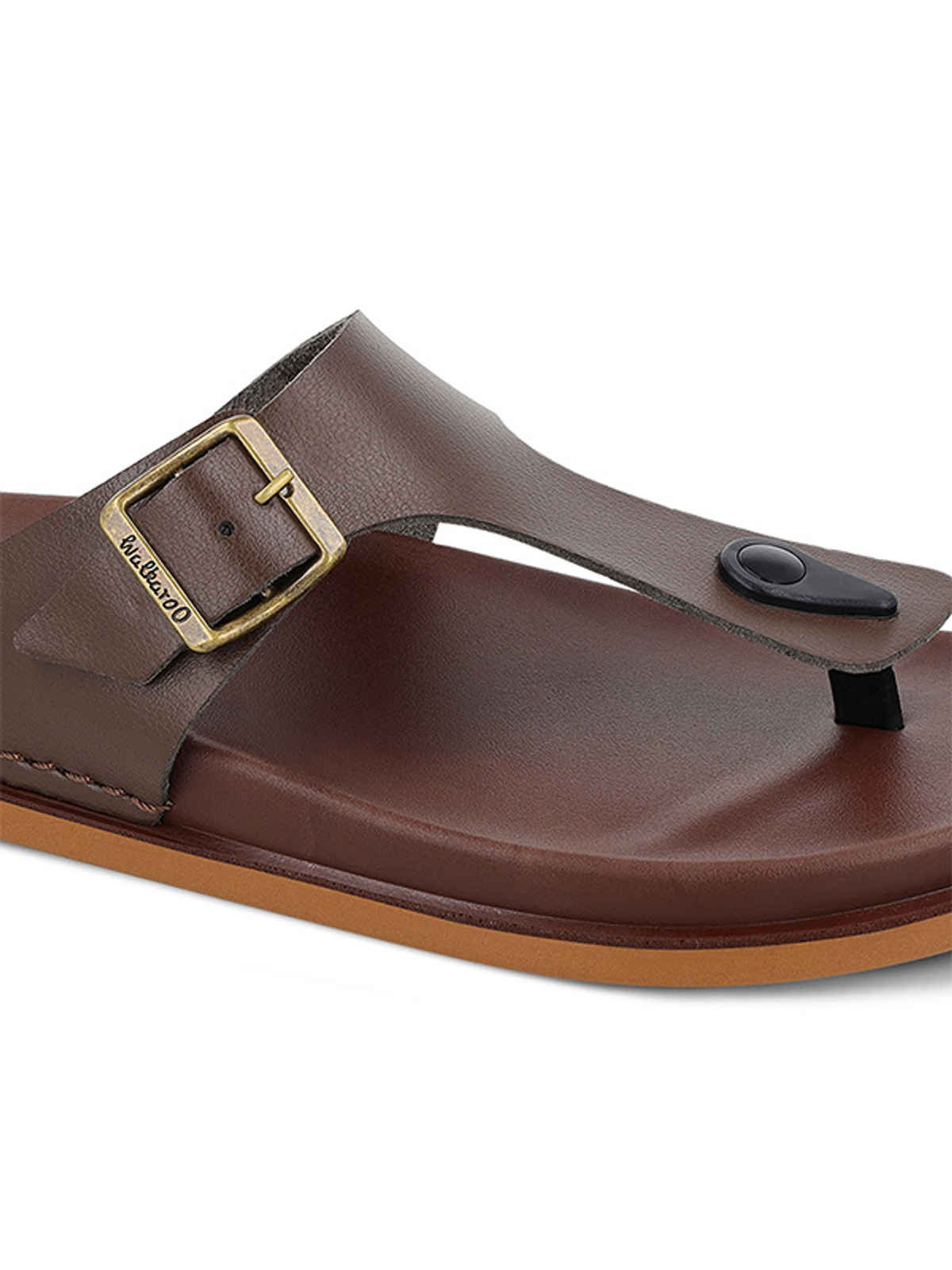 Walkaroo Men's Daily Wear Comfort Sandals - WE1356 Brown UK6