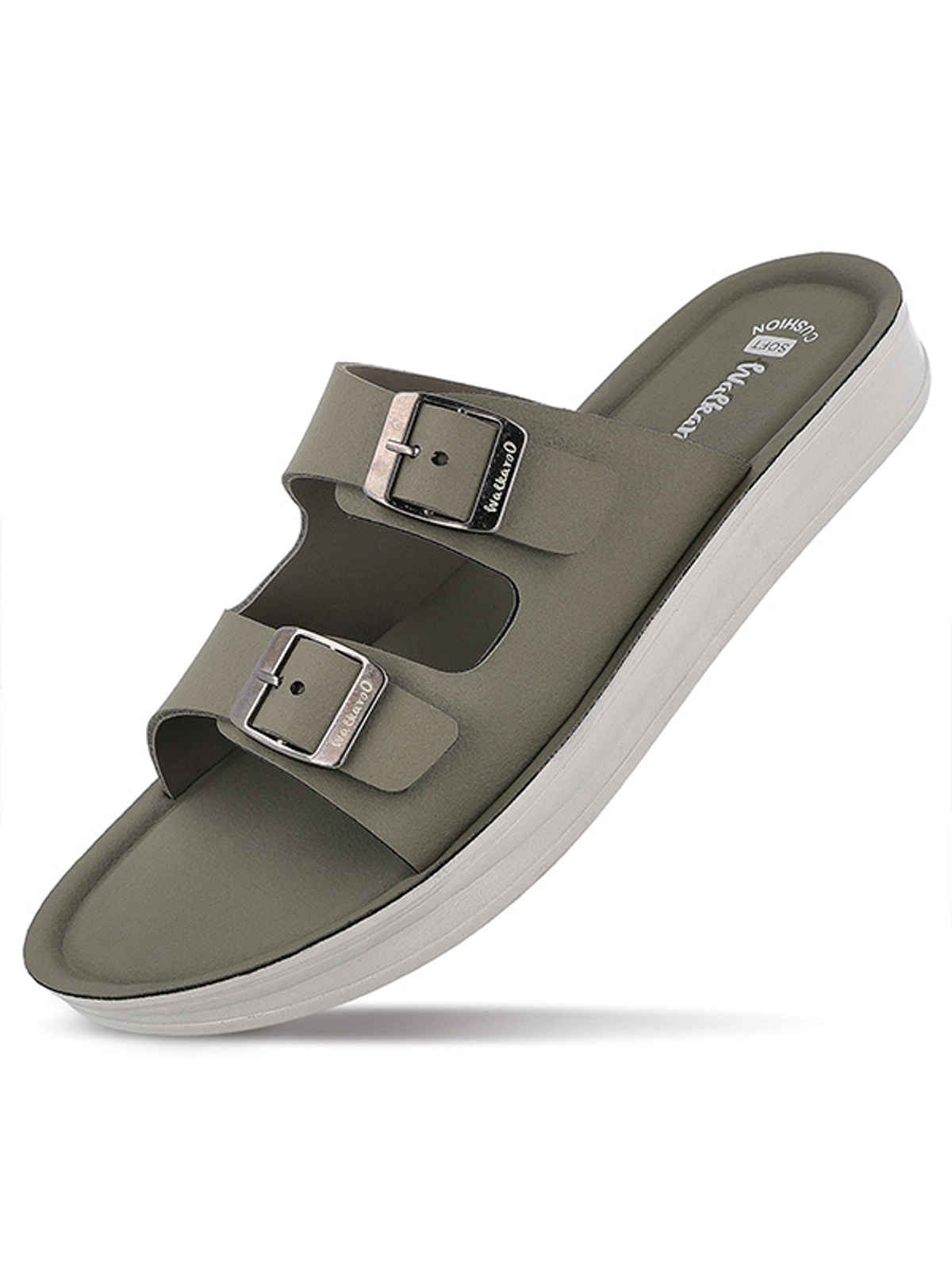 Walkaroo Women's Daily Wear Comfort Sandals - WL7554 Olive | UK5