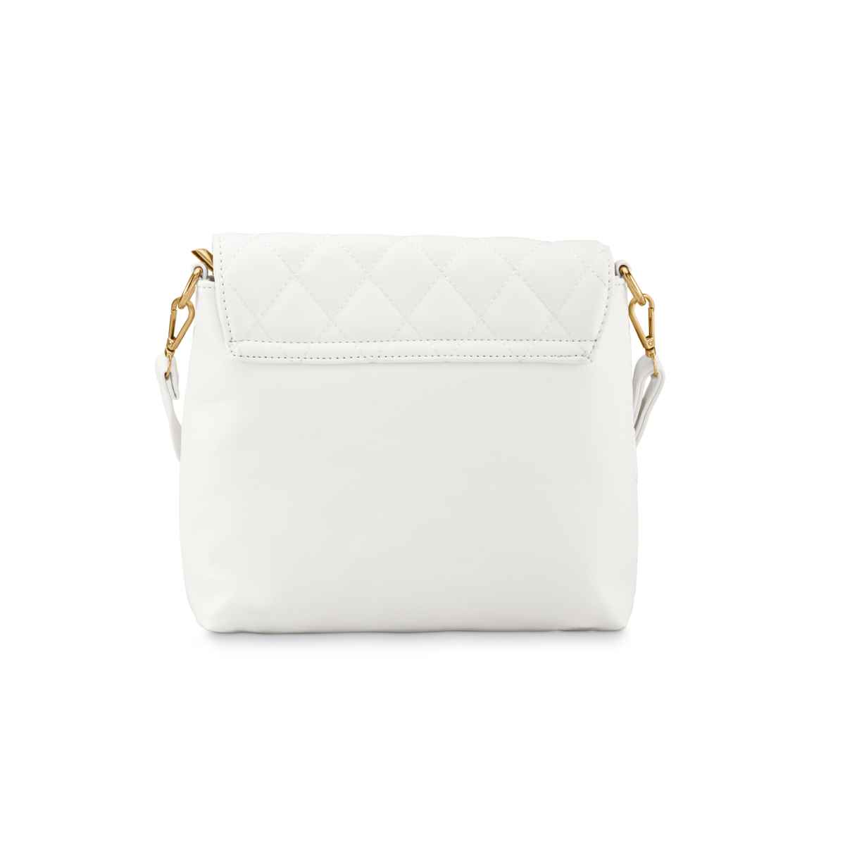 Fastrack Women's Quilted Structured Sling Bag | White