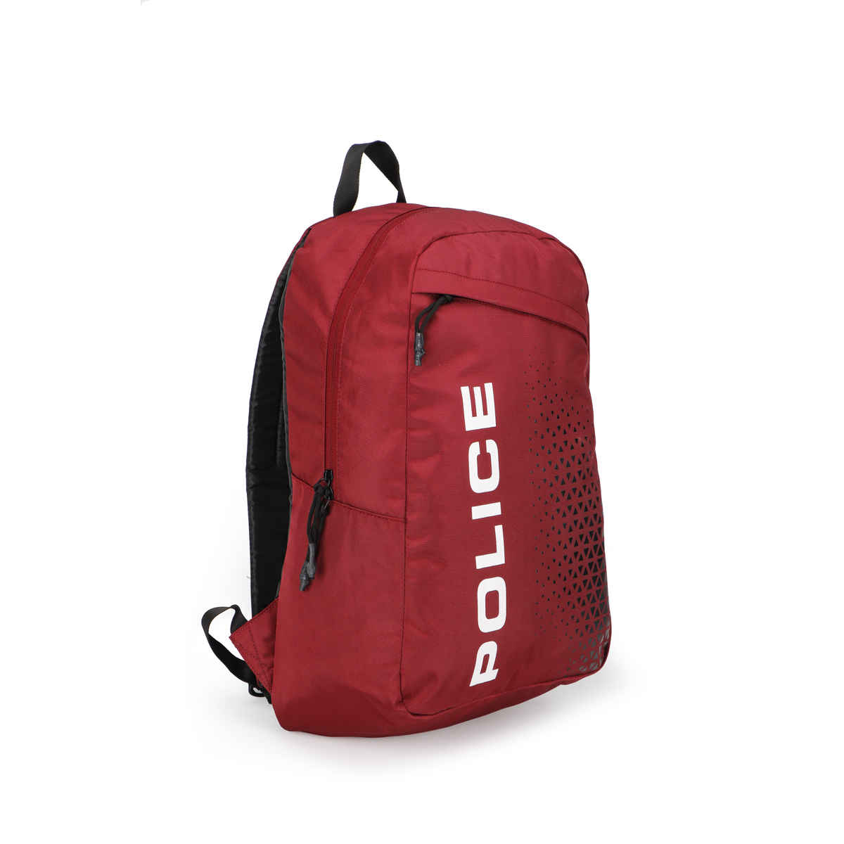 Police Unisex Brand Logo Nylon 15.6 L Laptop Backpack | Red - 15.6 Inches