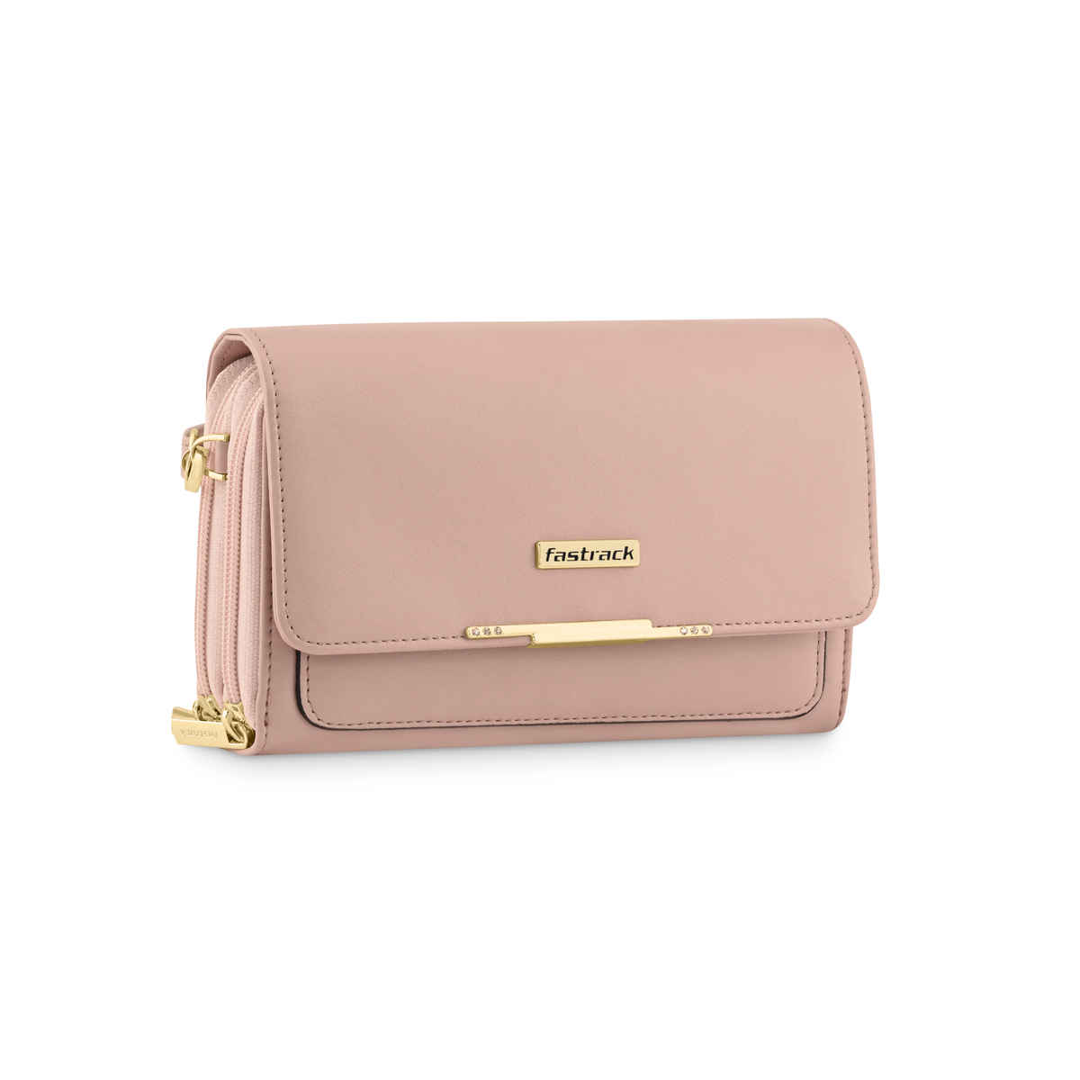 Fastrack Women's Envelope Clutch with Shoulder Straps | Pink