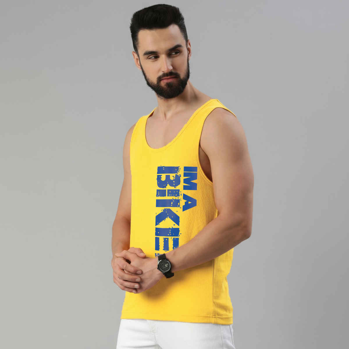De Tees Men's Sleeveless T-shirt | Yellow - S