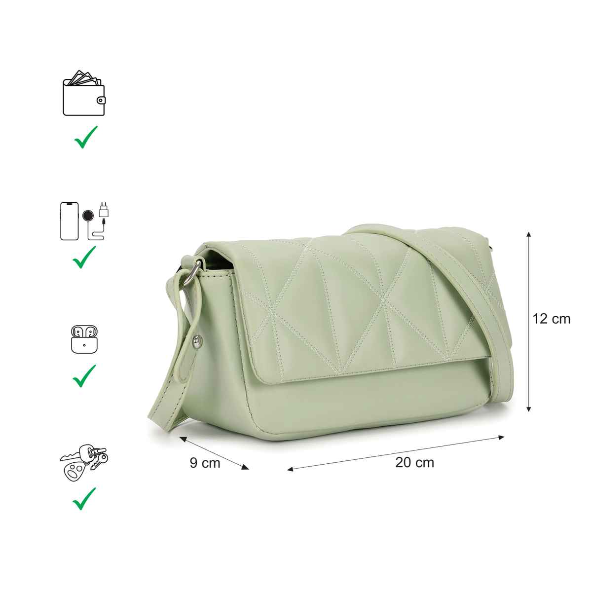 Fastrack Bags Cloud Quilt Sling Bag