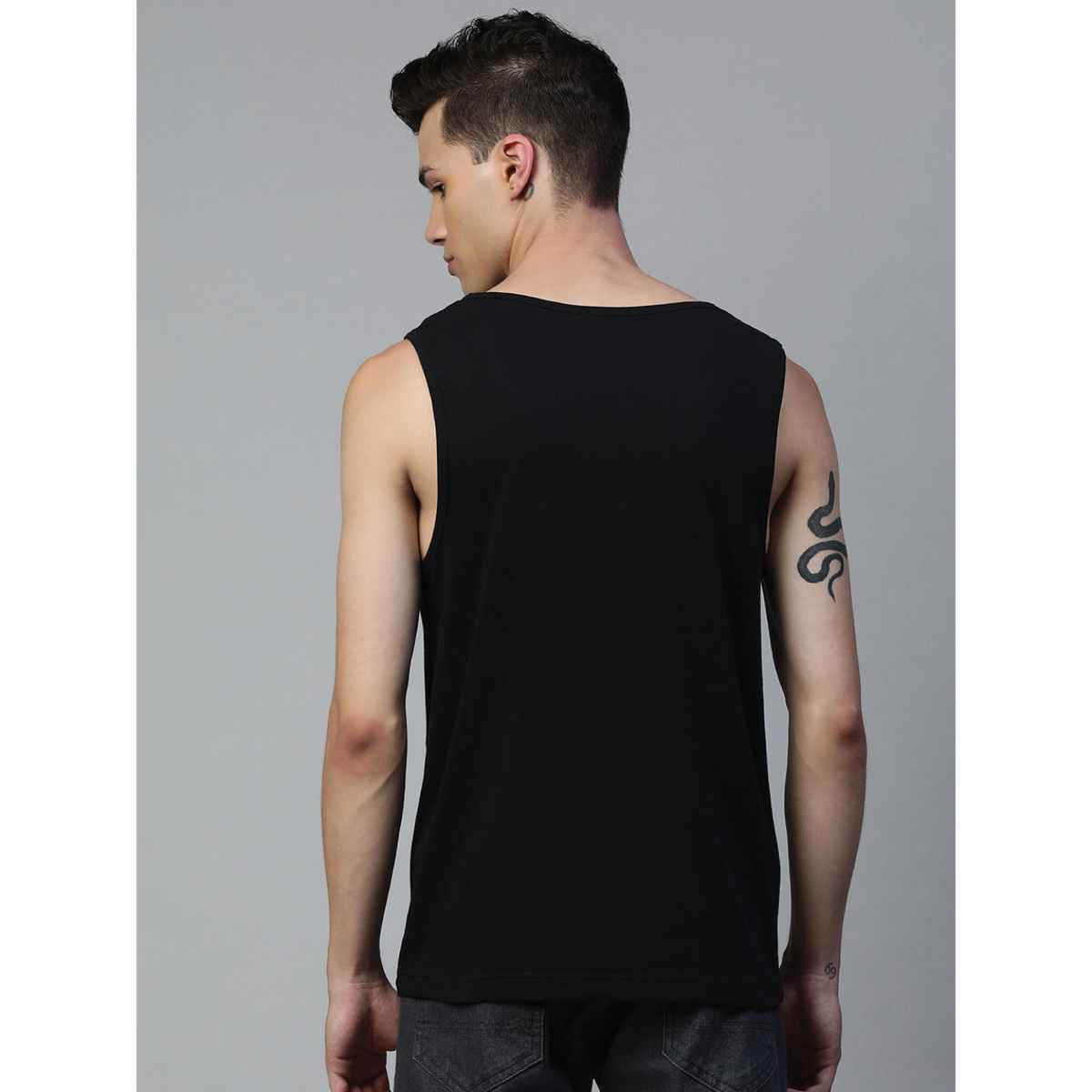 De Tees Men's Sleeveless T-shirt | Black - L