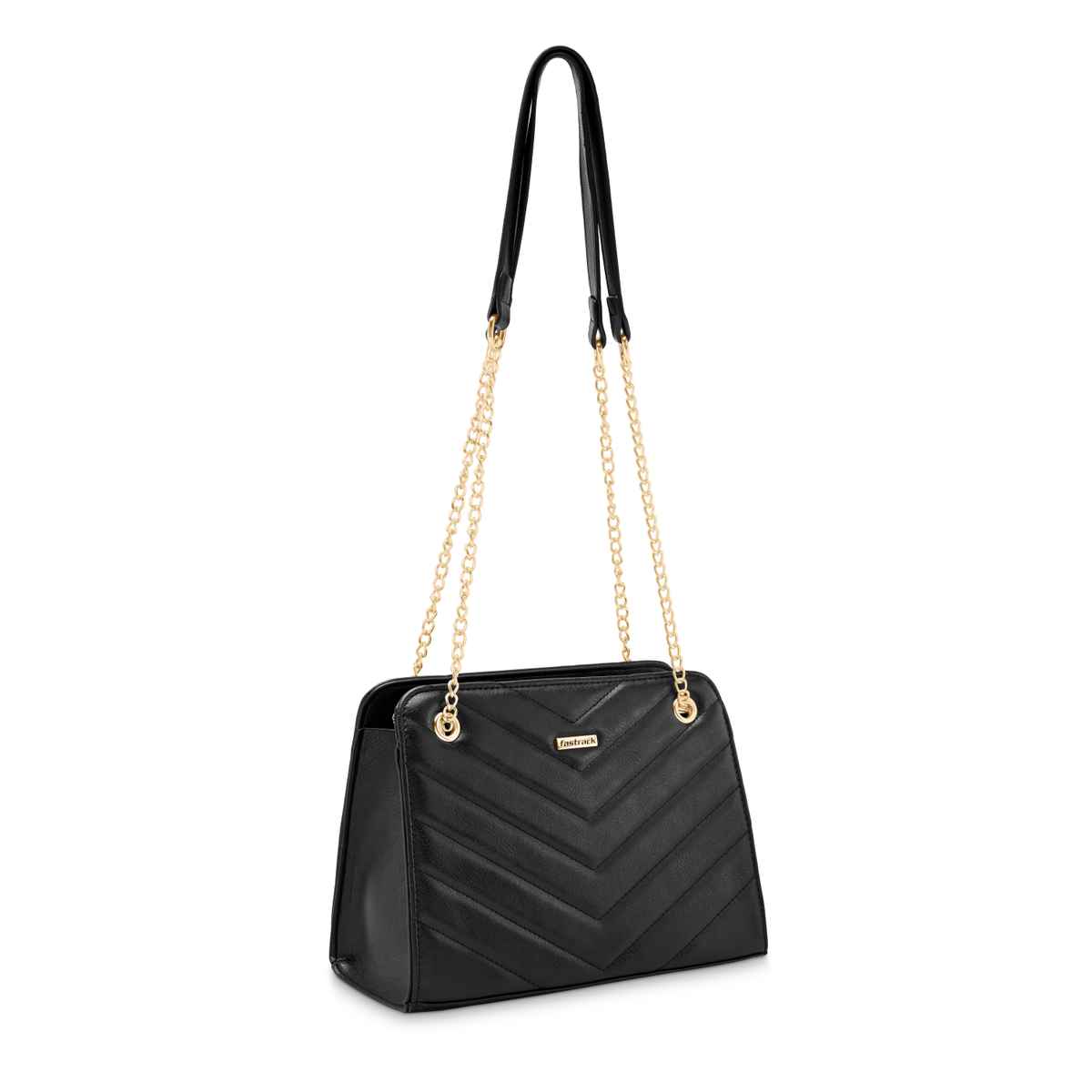 Fastrack Women's Structured Shoulder Bag | Black