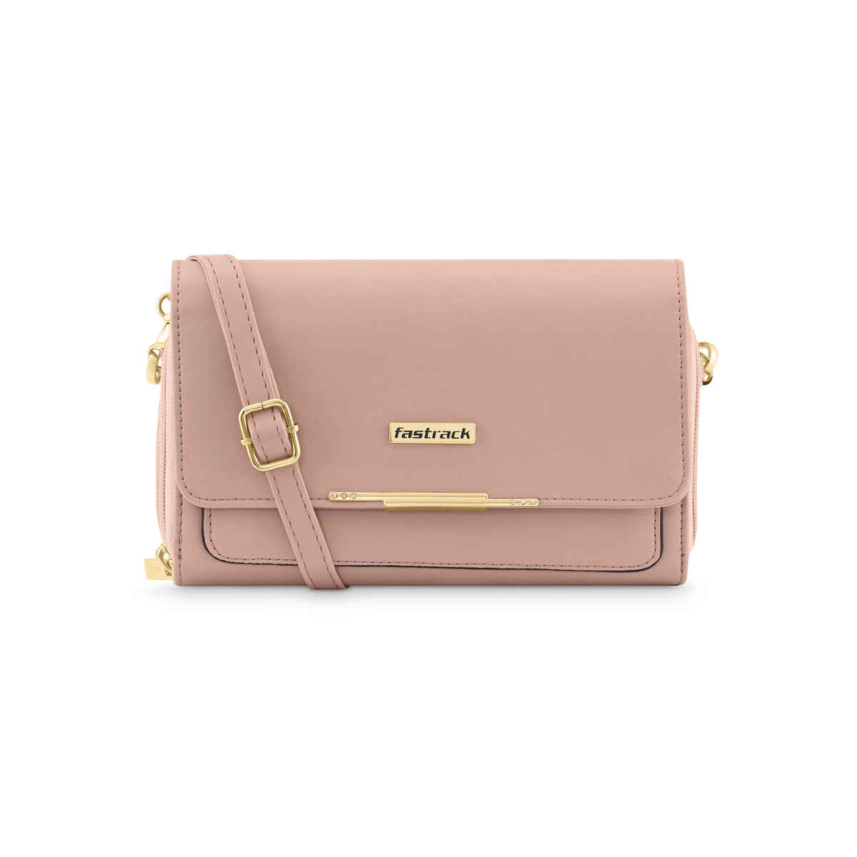 Fastrack Women's Envelope Clutch with Shoulder Straps | Pink