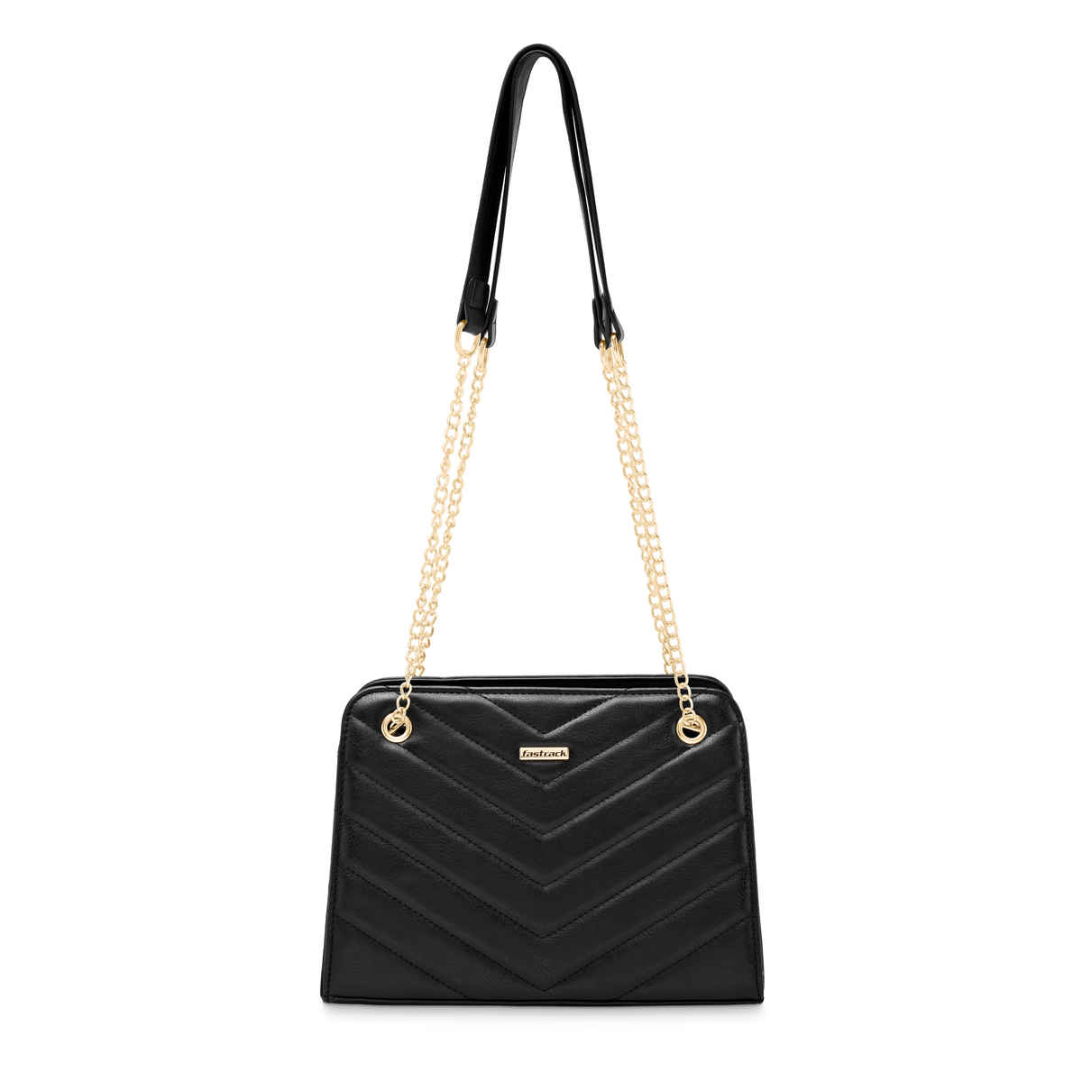 Fastrack Women's Structured Shoulder Bag | Black