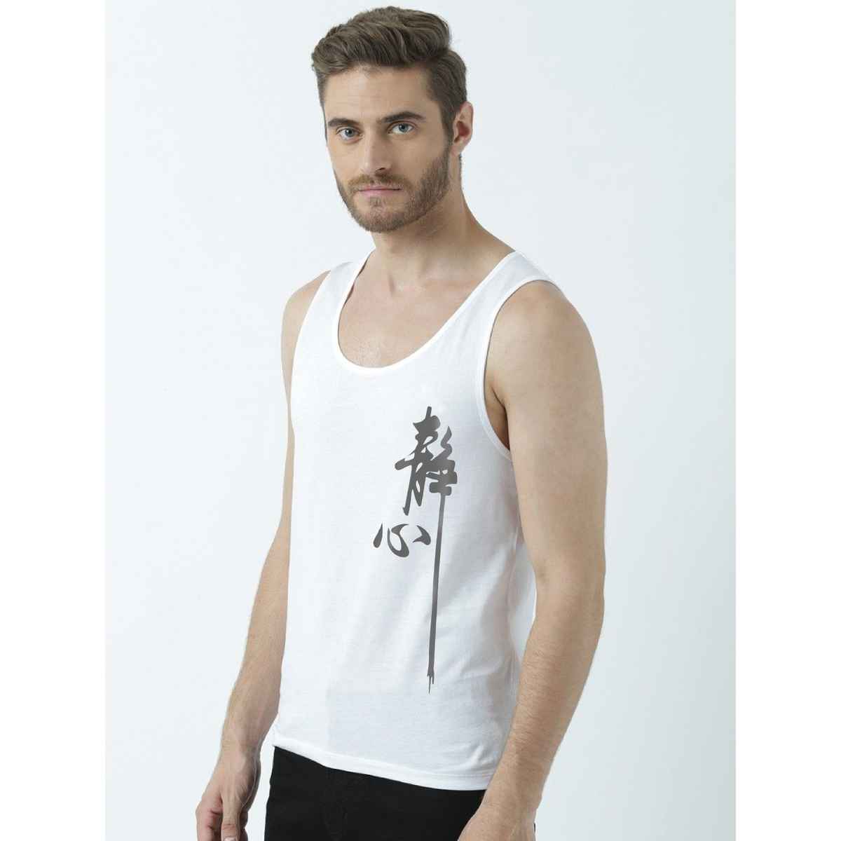 De Tees Men's Sleeveless T-shirt | White - M