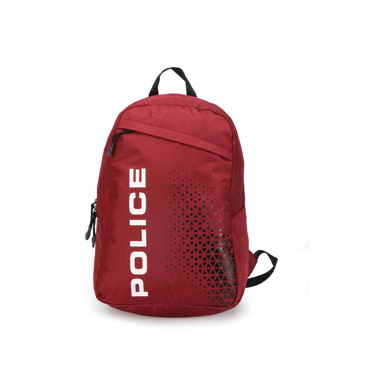 Police Unisex Brand Logo Nylon 15.6 L Laptop Backpack | Red - 15.6 Inches