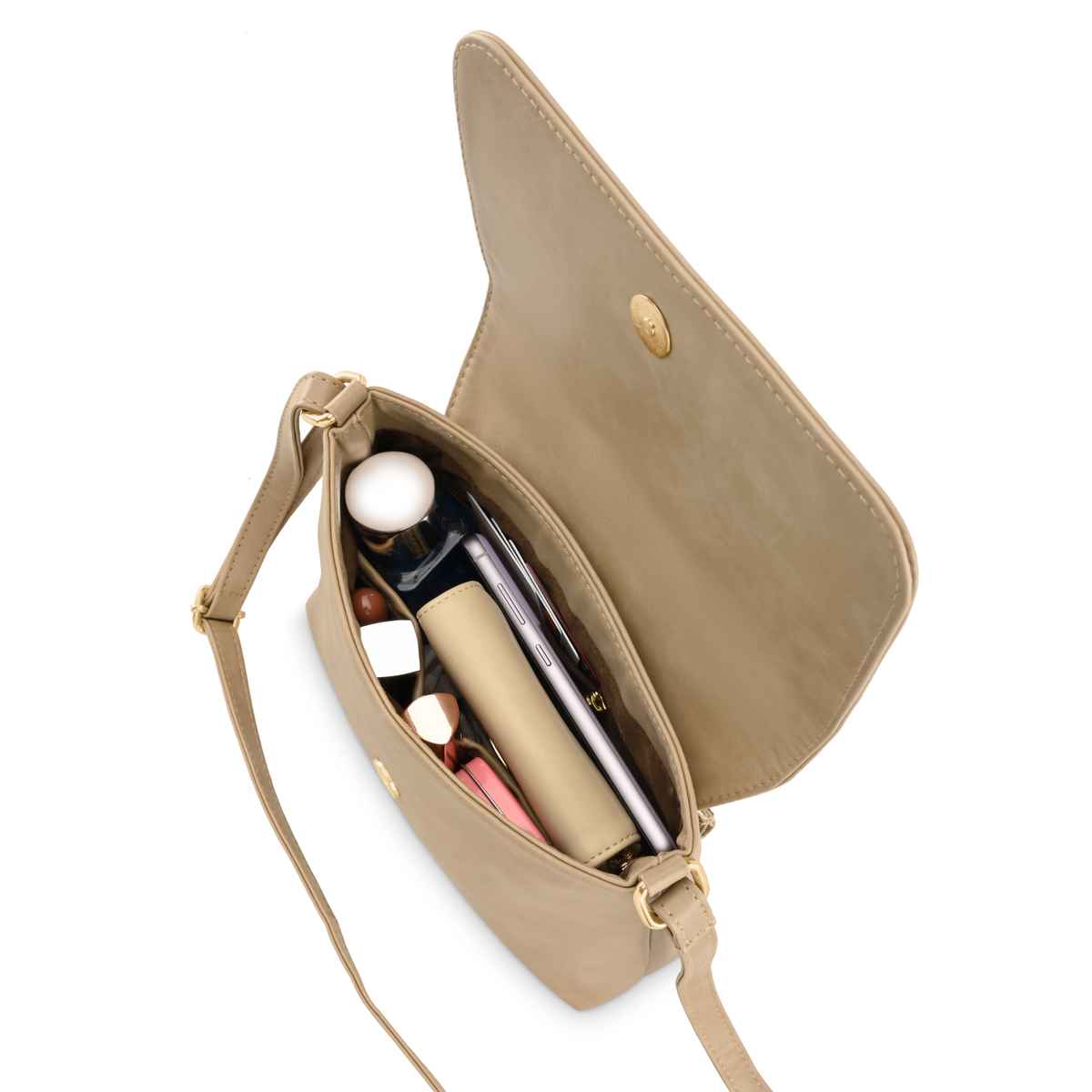 Fastrack Women's Structured Sling Bag | Brown