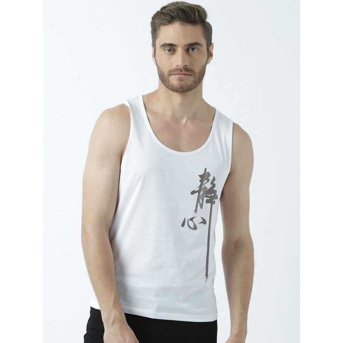 De Tees Men's Sleeveless T-shirt | White - M