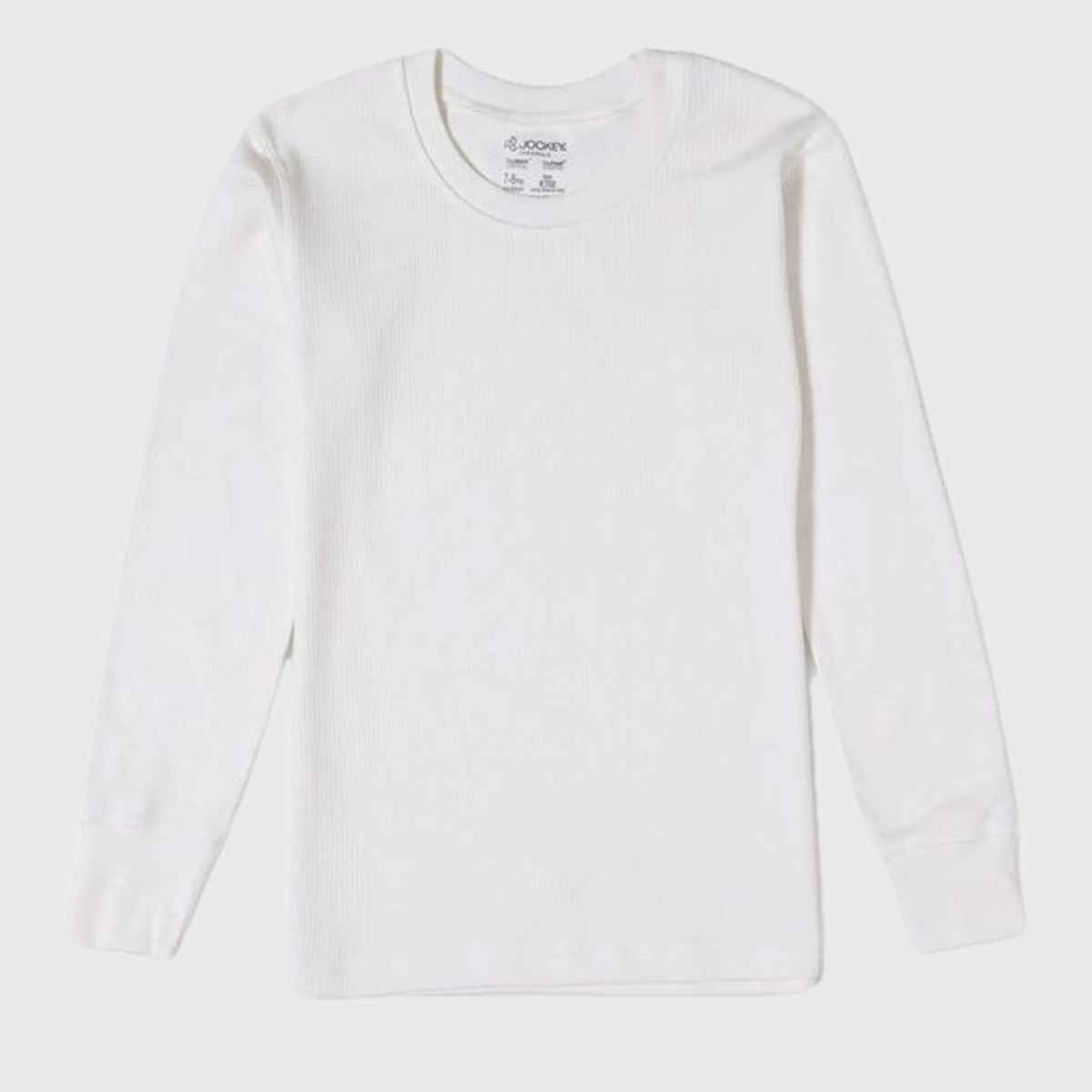 Jockey KT02 Kid's Super Combed Cotton Rich Full Sleeve Thermal Undershirt | Off White-5-6 Yr