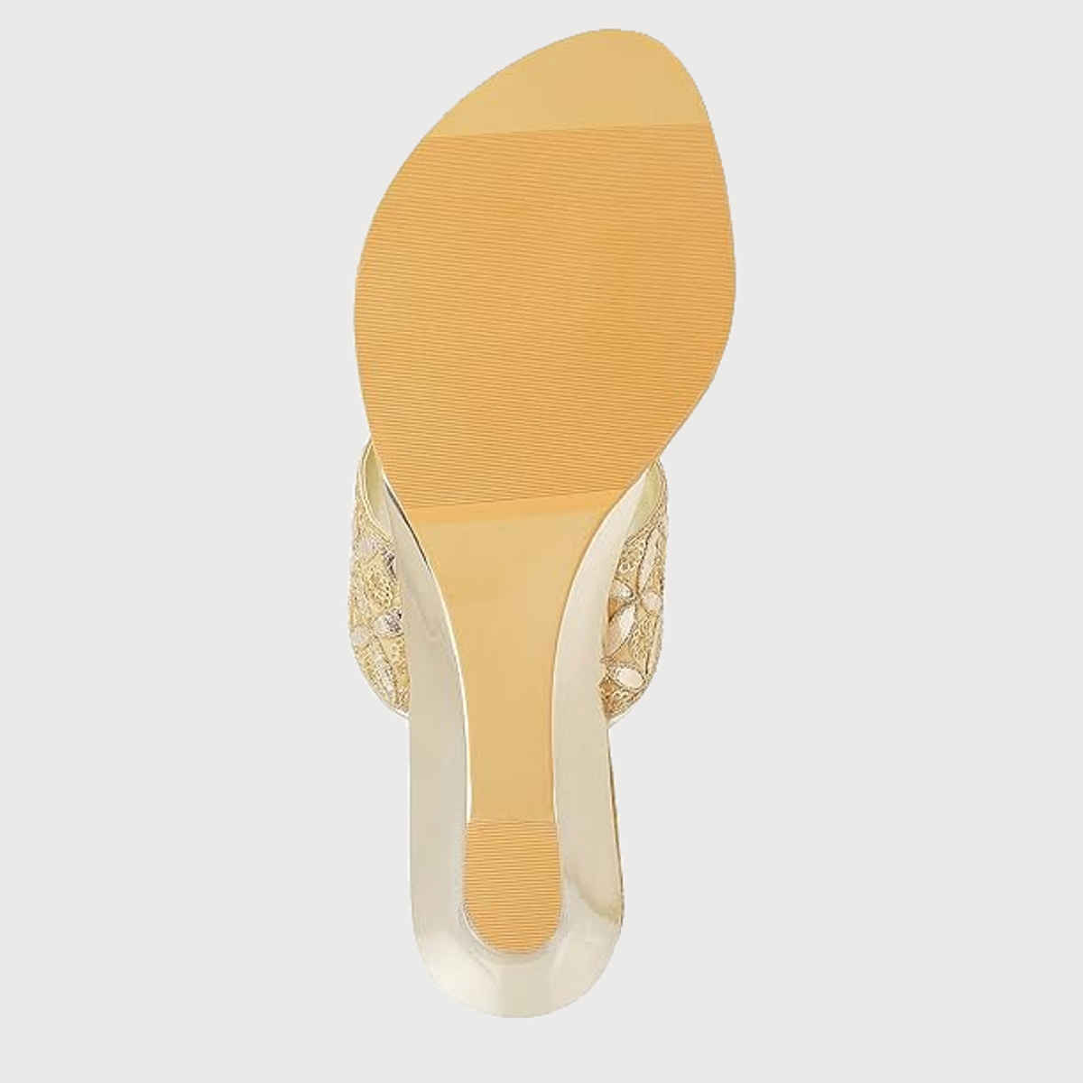 Mochi Women Gold Color Heel Slip On Ethnic Size UK 8 (35-4720)