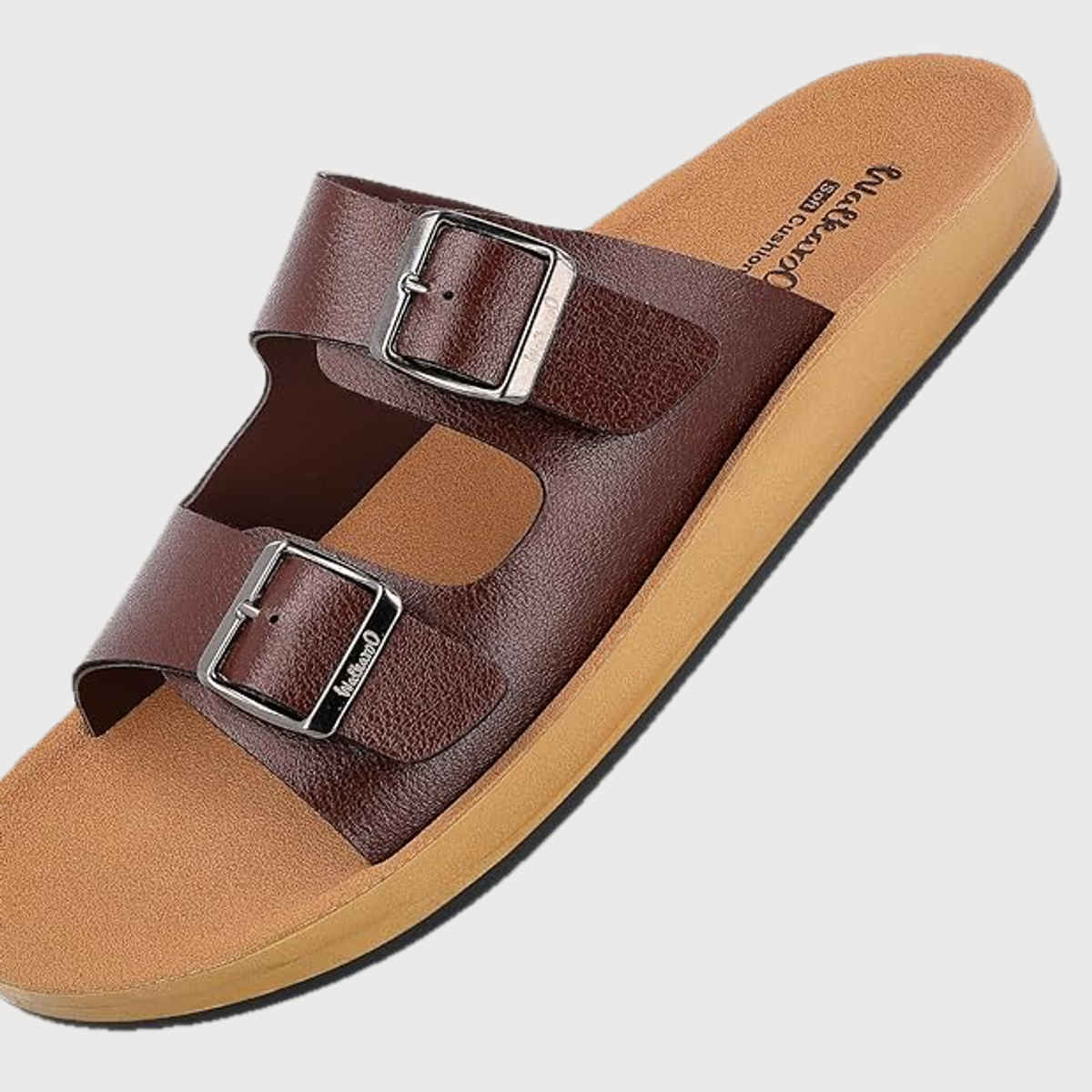 Walkaroo Men's Daily Wear Sandals - WE1333 Brown UK6