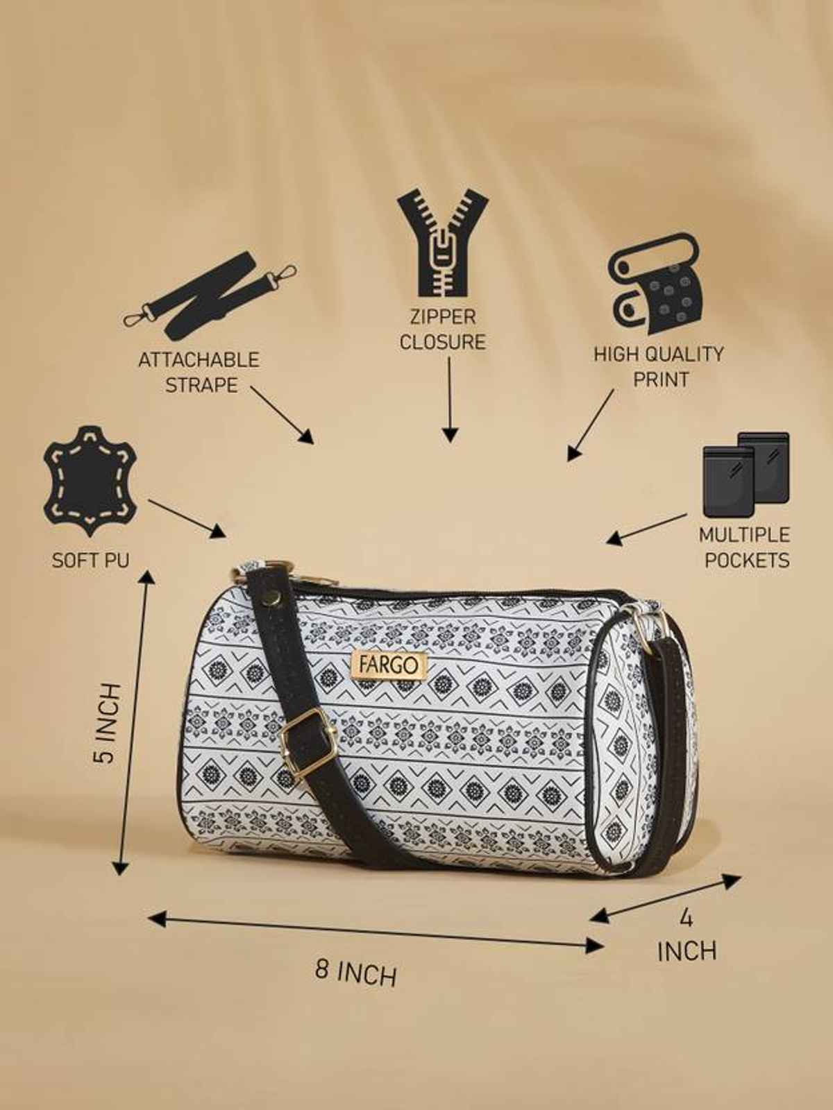 Fargo Women's Sling Bag | FGO 875 - Black