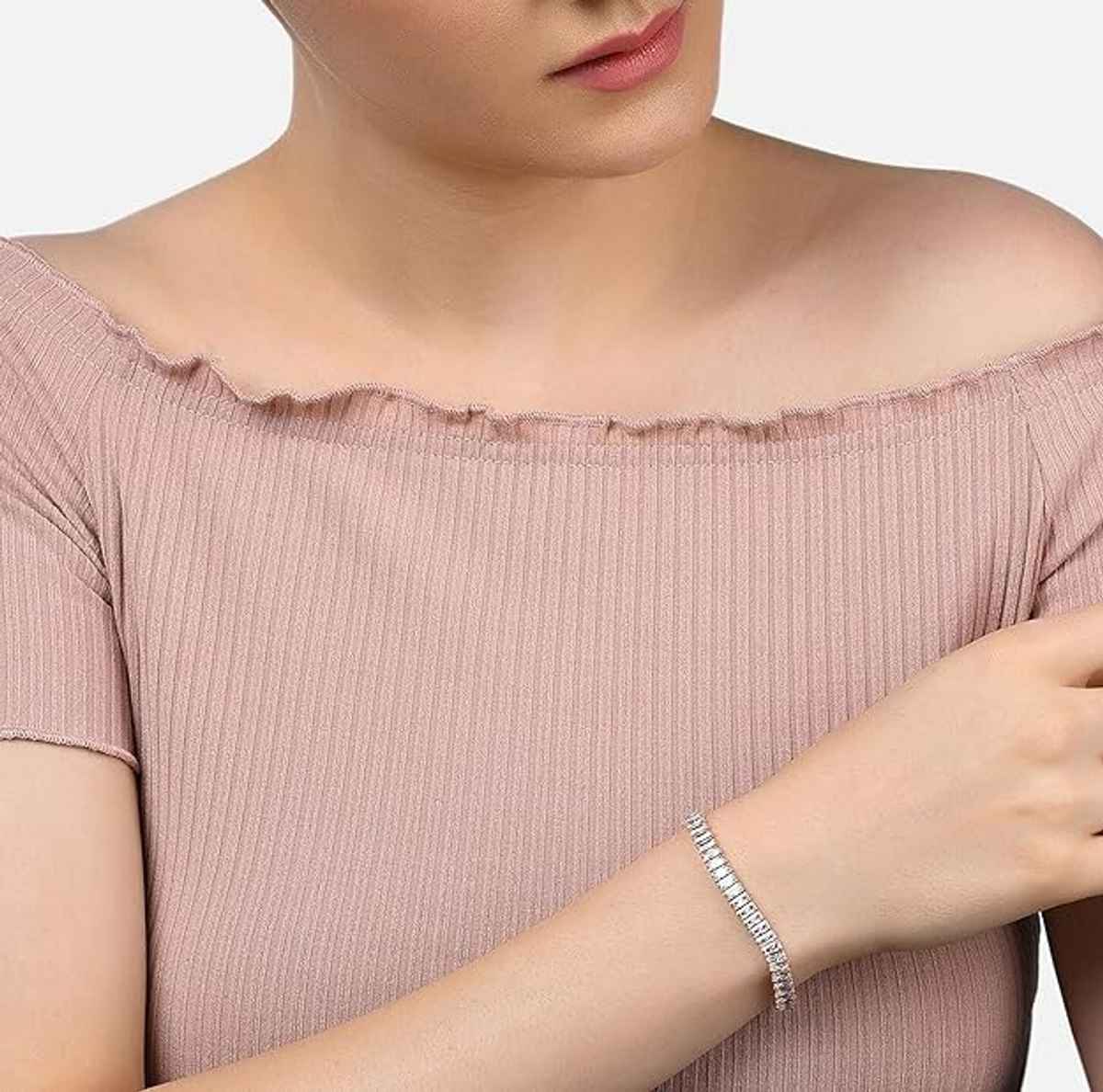 Beautynx Crystal Tennis Bracelet | BNX-BR-0016 - Silver