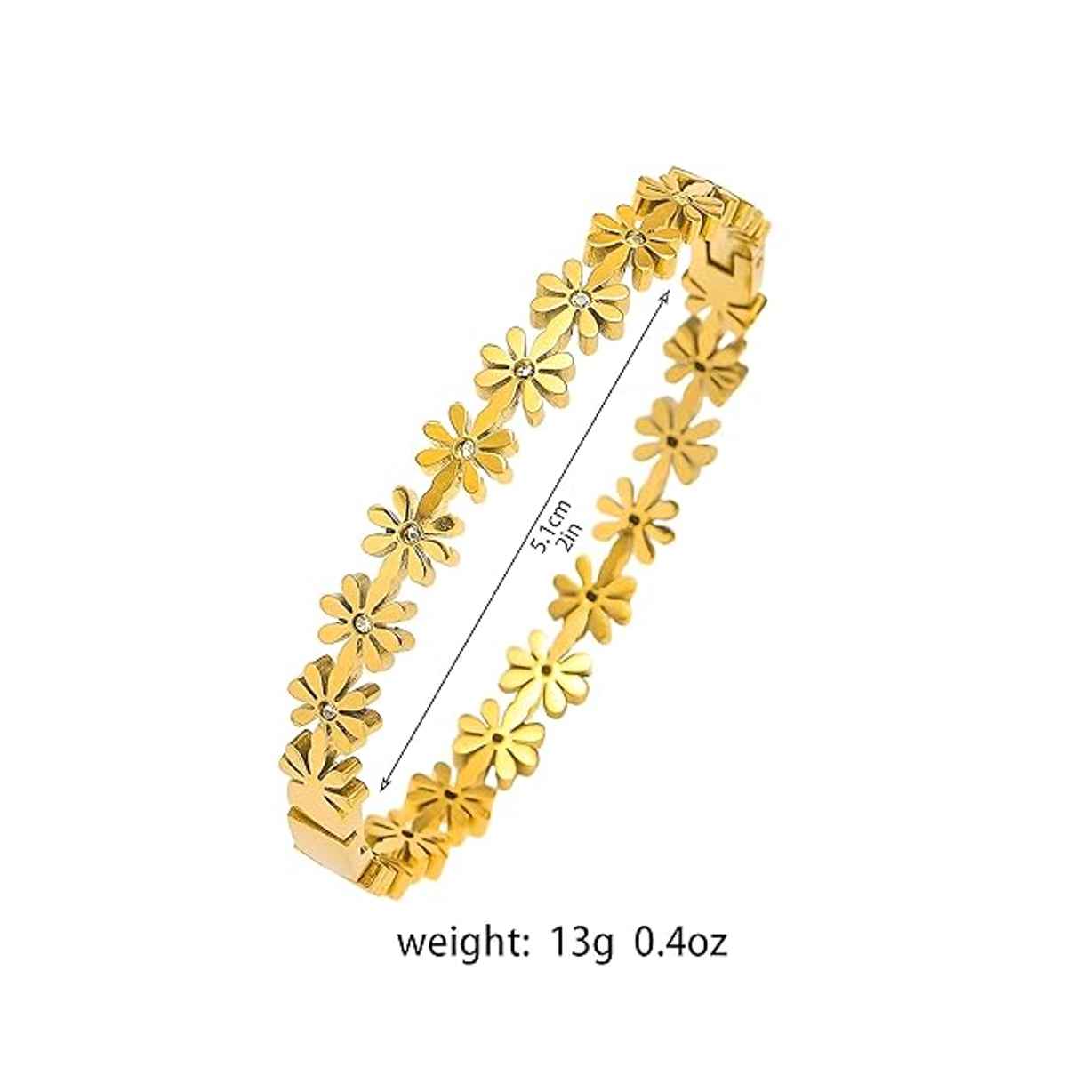 Beautynx Golden Daisy Bloom Bracelet | BNX-BR-0002 - Gold