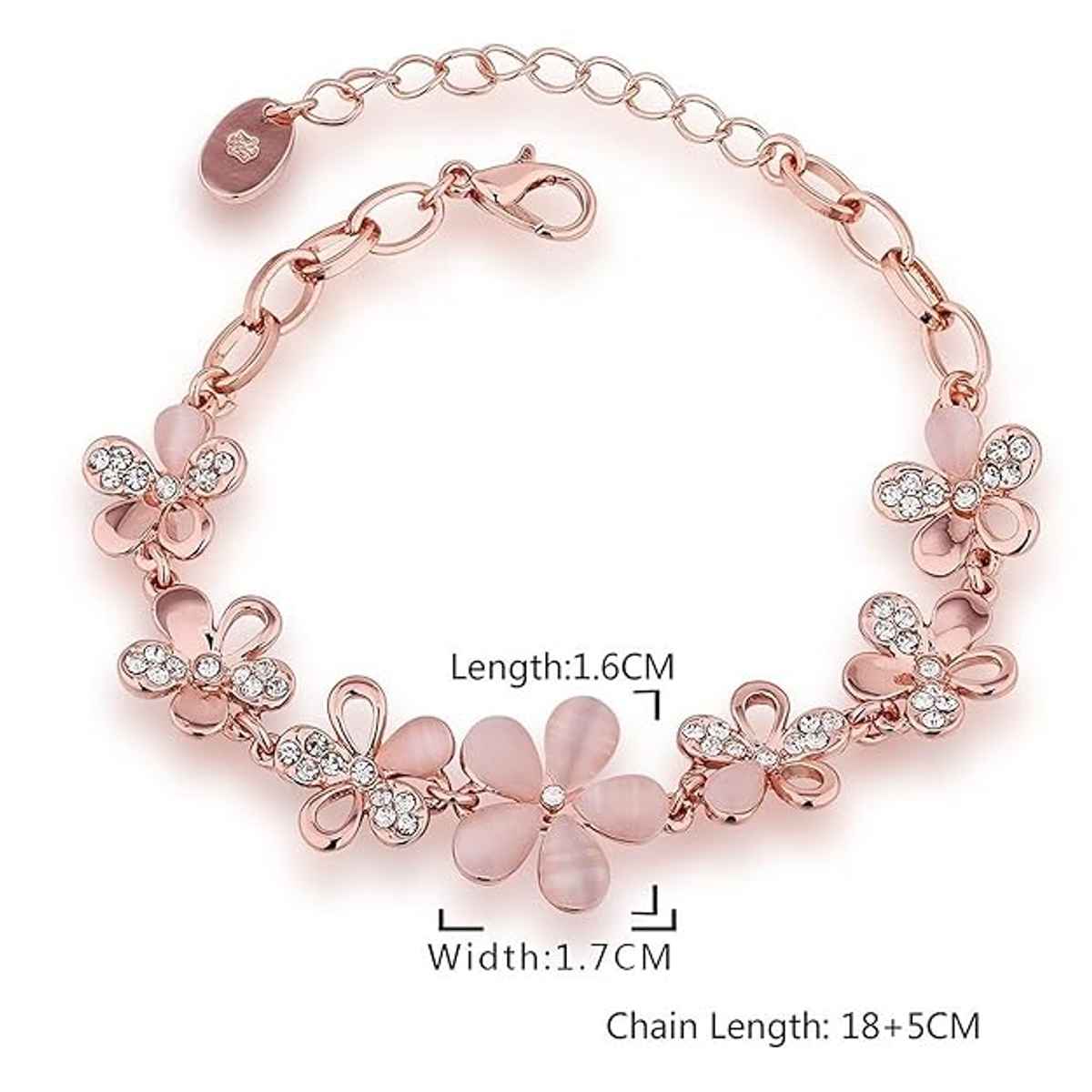 Lavie Women'S Sparkle Framed Clutch | Small (1pc) & Beautynx Antitarnish Rose Blossom Bracelet (1pc) Combo