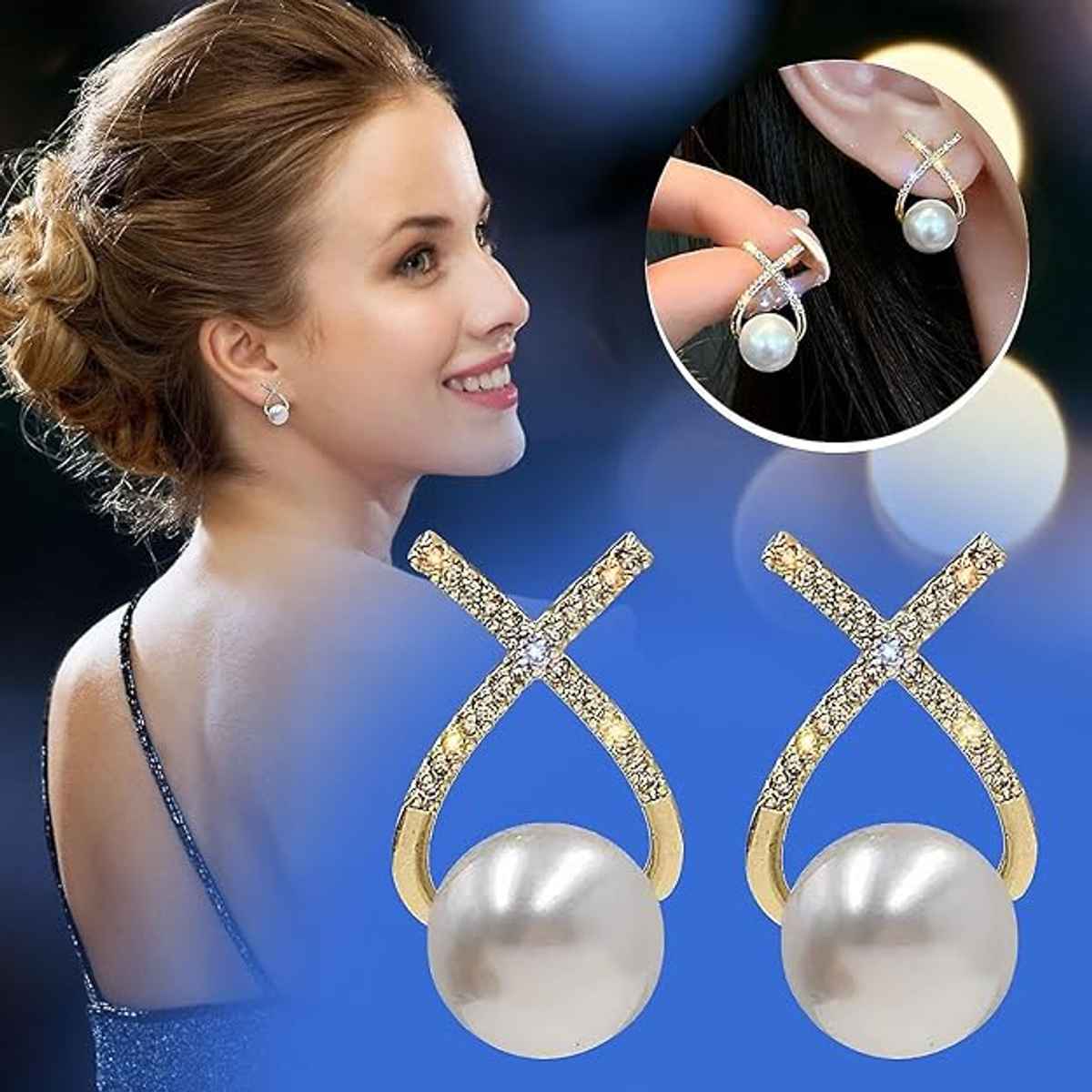 Beautynx Pearl X Elegance Earrings | Gold | BNX-EAR-0041