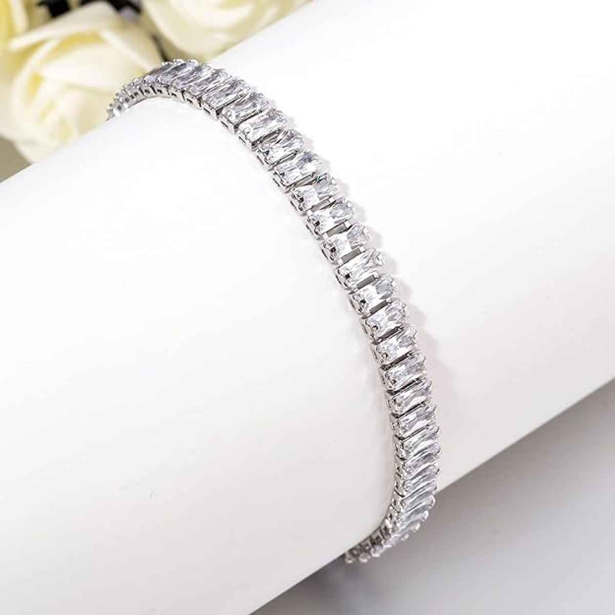 Beautynx Crystal Tennis Bracelet | BNX-BR-0016 - Silver