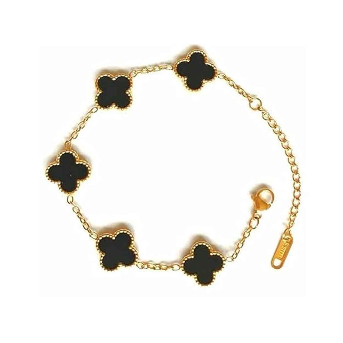 Beautynx AntiTarnish Black Clover Bracelet | BNX-BR-0018 - Black