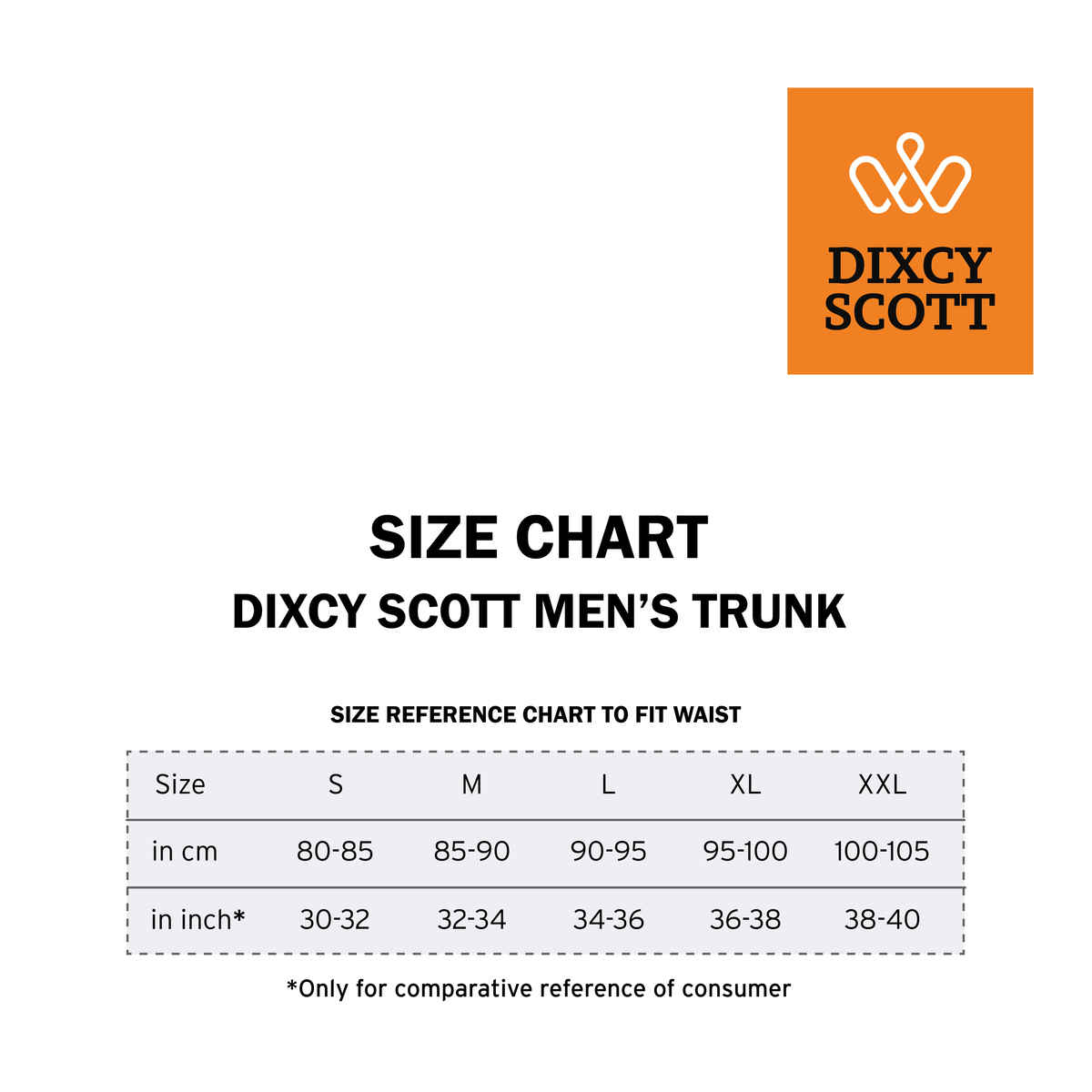 Dixcy Scott Men's Solid 100% Combed Cotton Durable Outer Elastic Trunk | Multicolour - XL