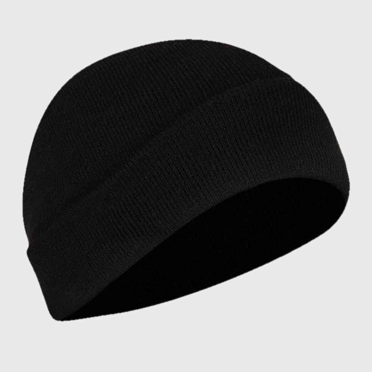 Fabseasons Unisex Solid Acrylic Skull Cap | Black - One Size