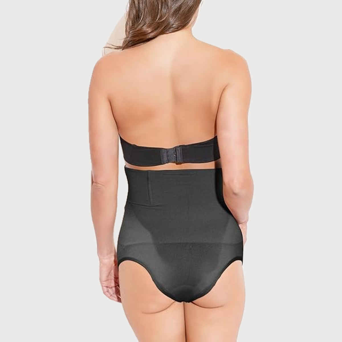 Enamor Women's BR08 Synthetic High Waisted Slimmer Body Shapwear | Black-2XL