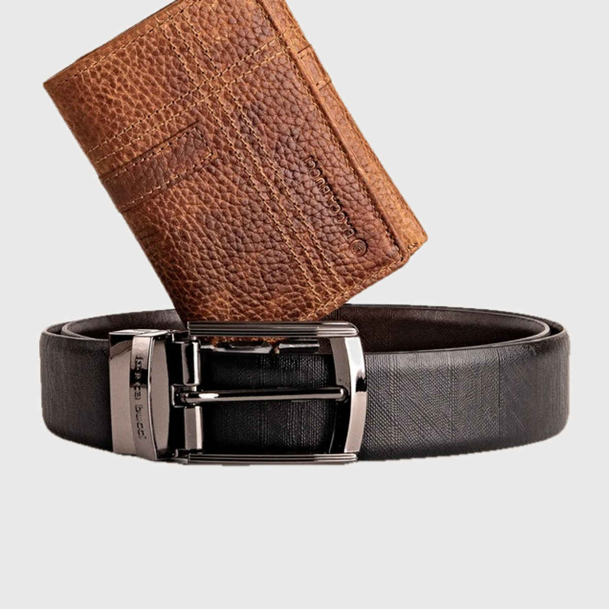 Bacca Bucci Men's Gift Set | Black and Brown - 40 Inches