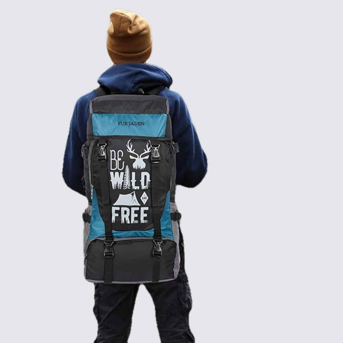 Fur Jaden 52 LTR Rucksack Travel Backpack Bag for Trekking, Hiking with Shoe Compartment