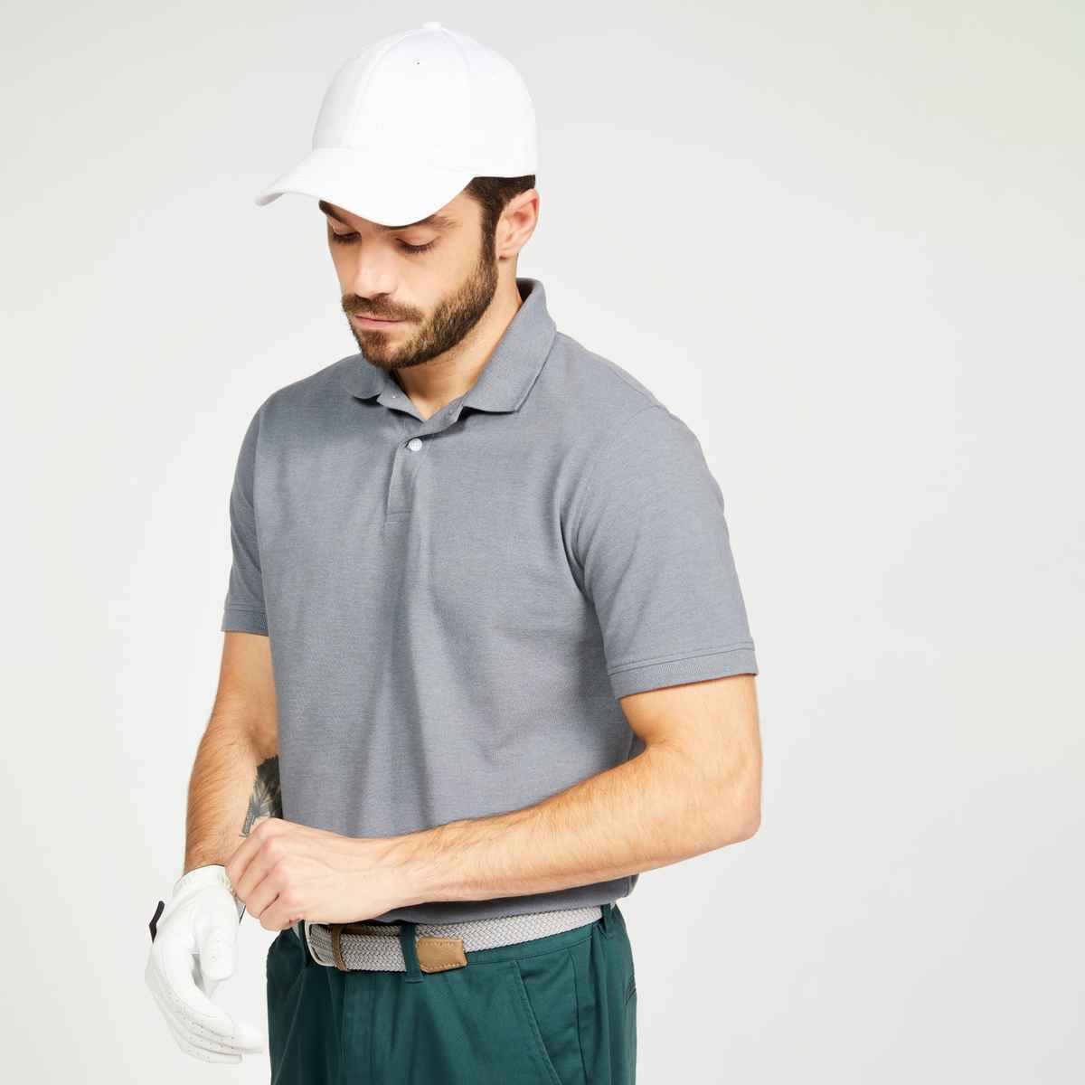 Decathon | Inesis Men's Cotton Golf T-shirt - Grey - XL