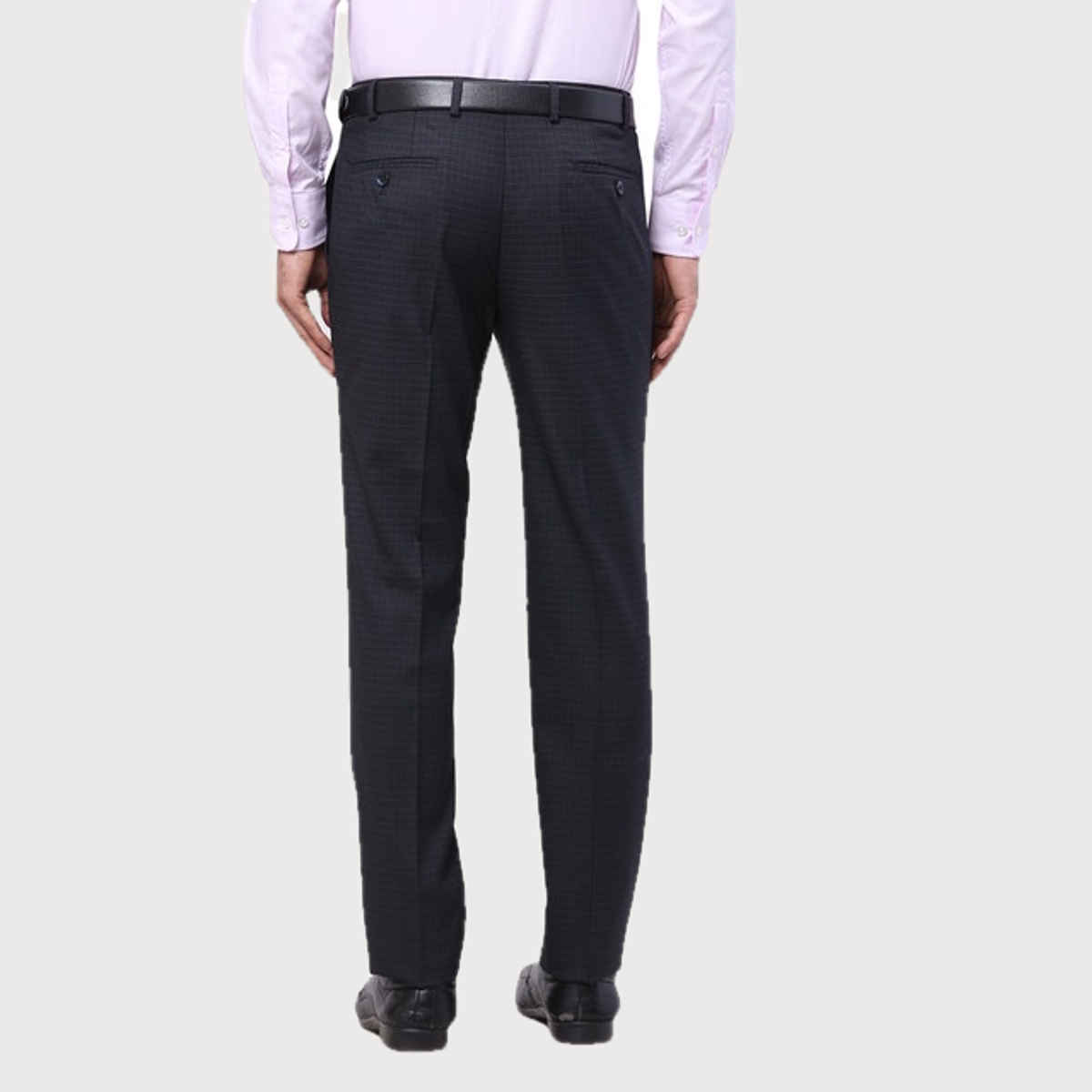 Raymond Men's Slim Fit Polyester Blend Pleatless Formal Trouser | Black | 34