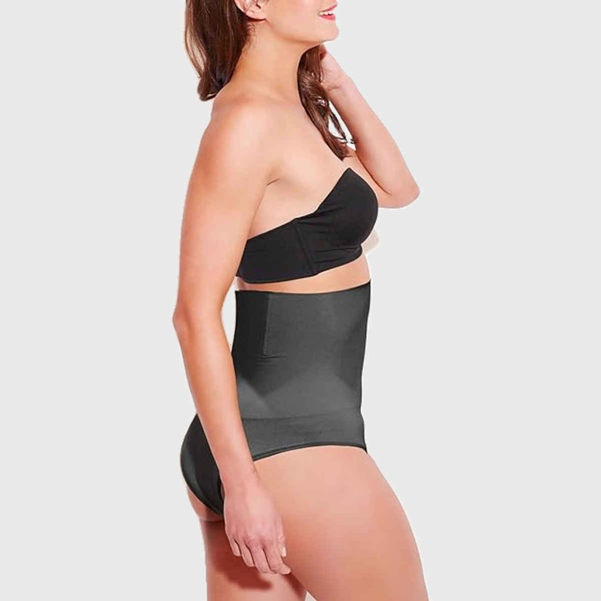 Enamor Women's BR08 Synthetic High Waisted Slimmer Body Shapwear | Black-2XL