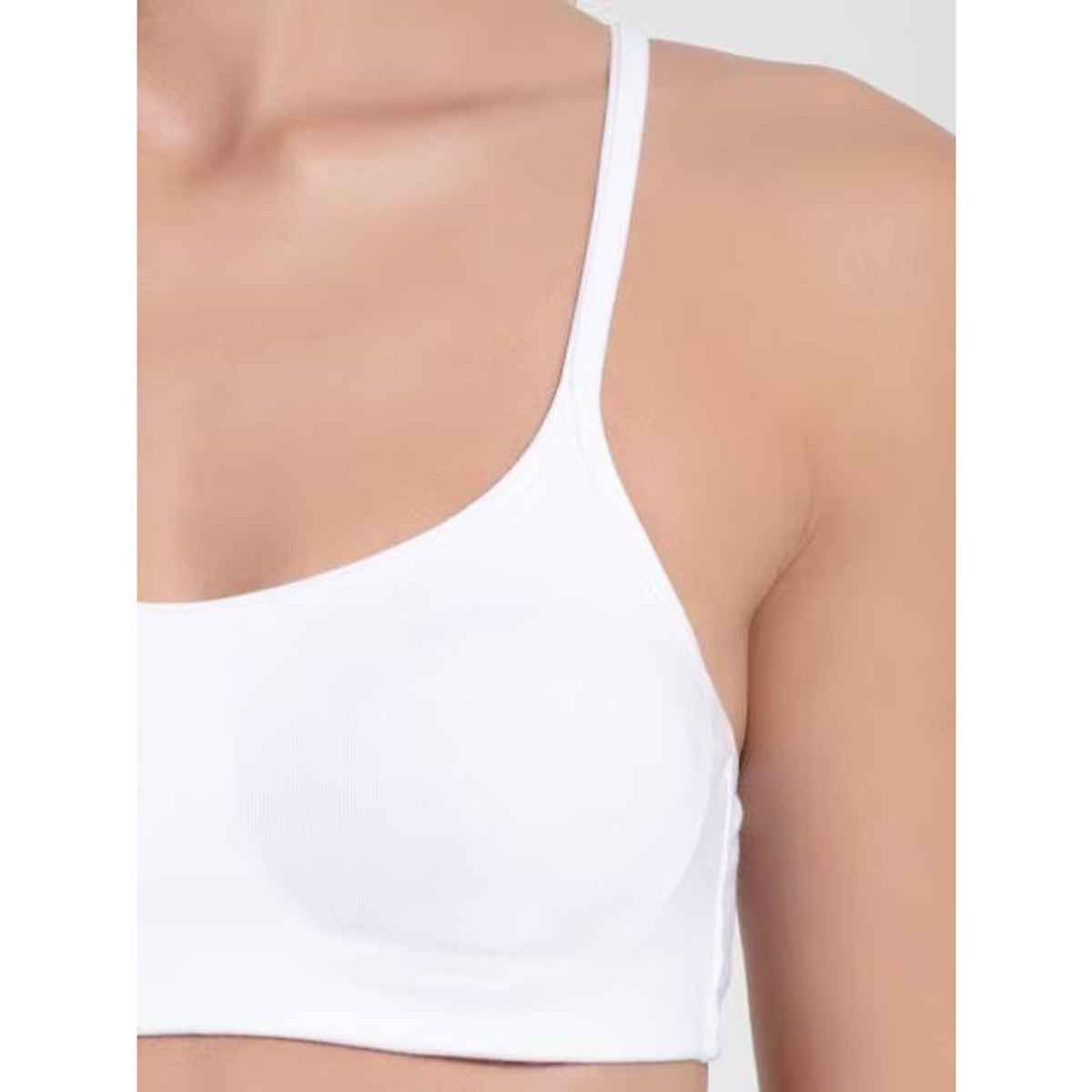 Jockey 1722 Women's Wirefree Non Padded Cotton | Medium Coverage | Concealed Shaper Panel | White - 36B