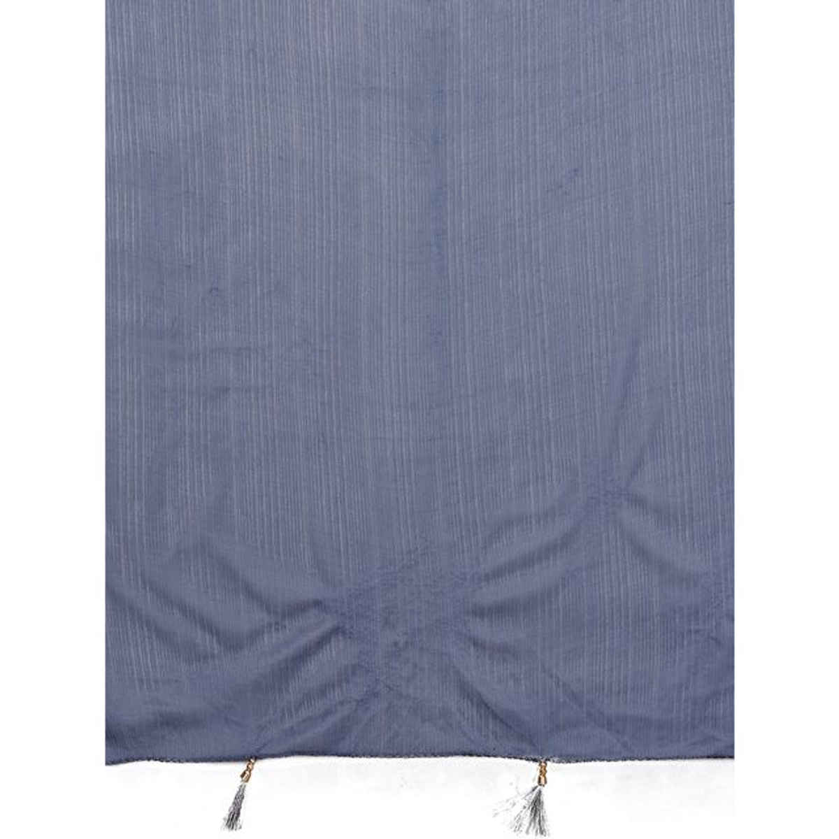 FABFLICK Lycra Made Plain Solid Women's Dupatta With Tassels | Grey