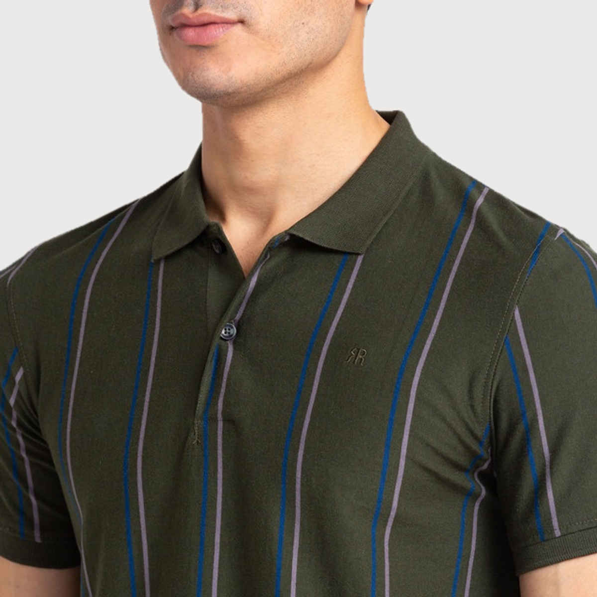 Raymond Men's Modern Fit Pure Cotton Polo Neck Half Sleeve Casual T-Shirt | M | Dark Green