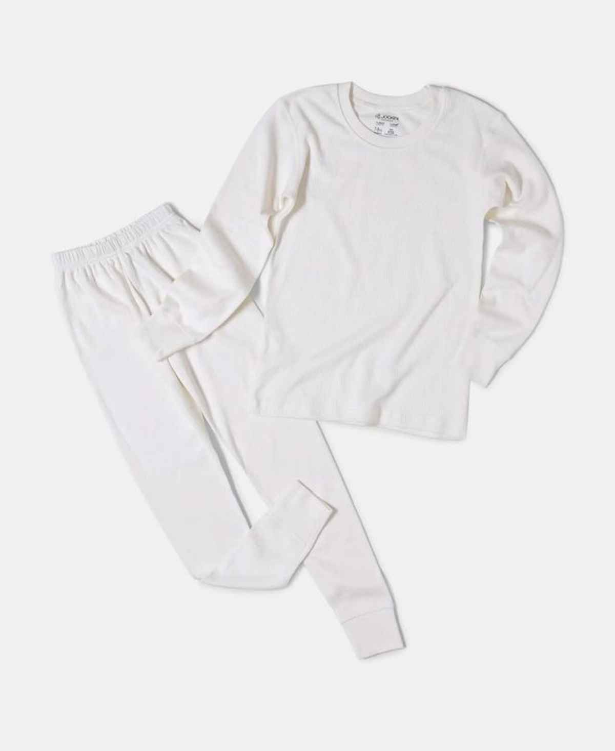 Jockey KT02 Kid's Super Combed Cotton Rich Full Sleeve Thermal Undershirt | Off White-5-6 Yr