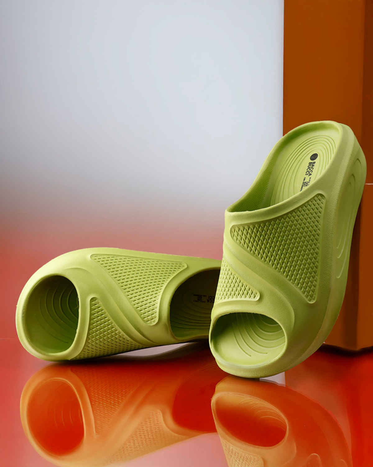 Bacca Bucci Men's Floats | Ultra Lightweight EVA Slides | Green - UK 9