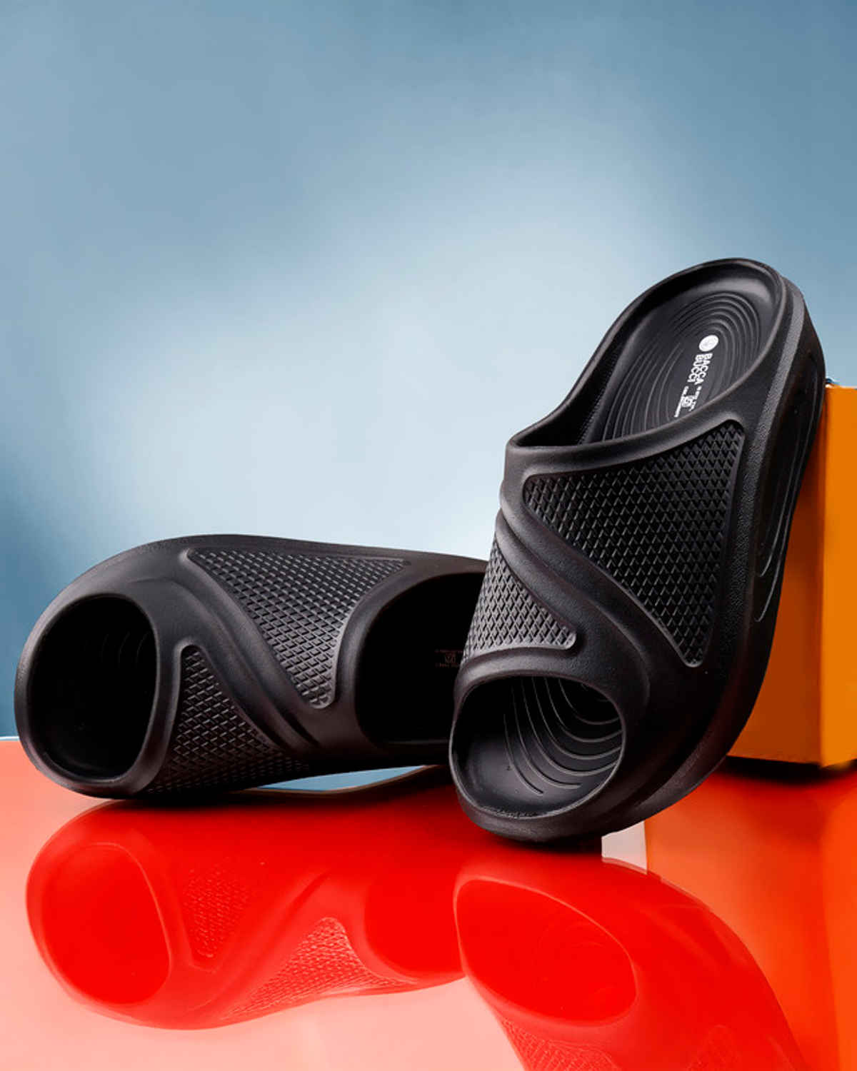 Bacca Bucci Men's Floats | Ultra Lightweight EVA Slides | Black - UK 10