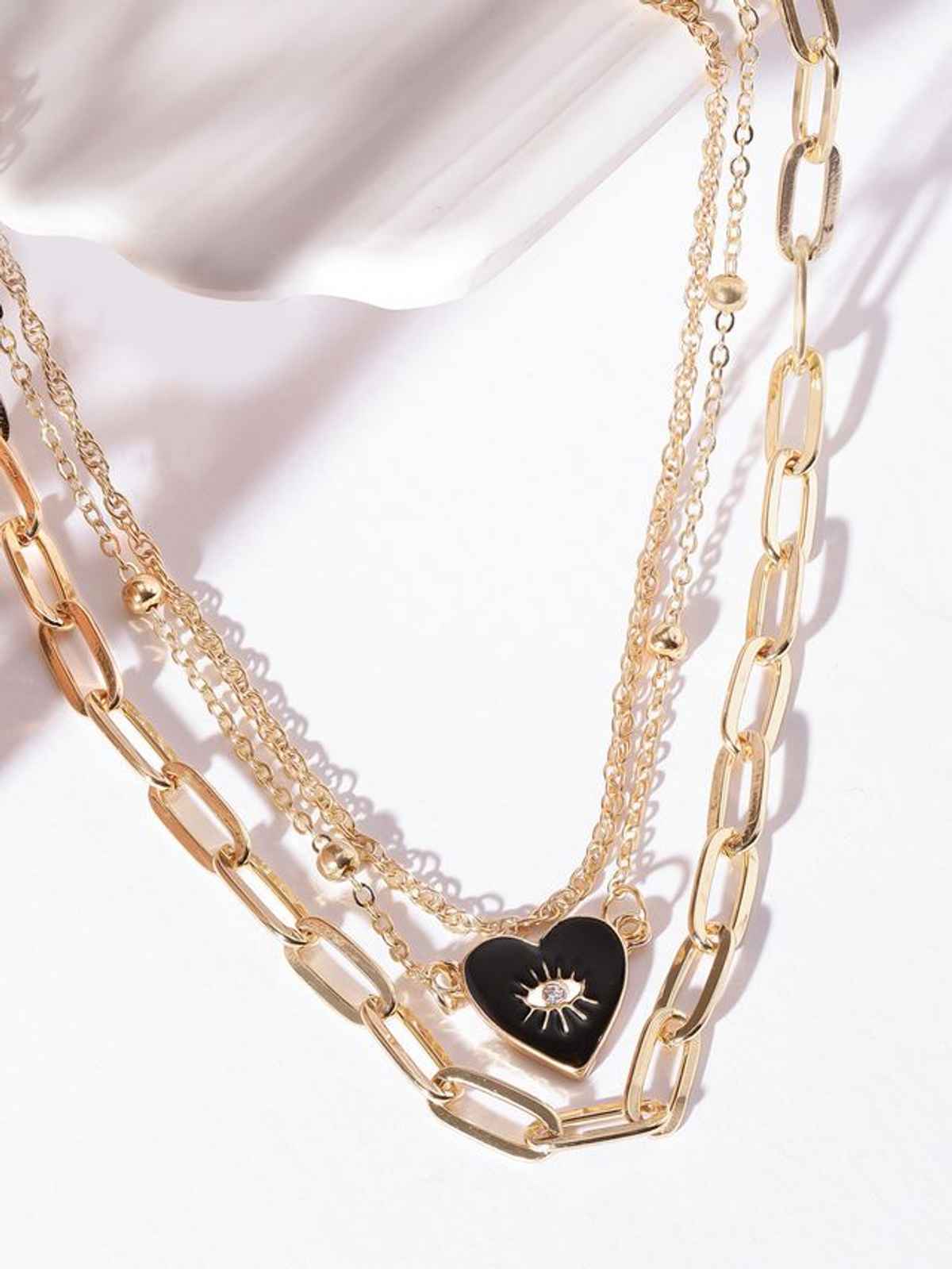 Rubans Voguish Multi Crystal & Charm Beaded Necklace