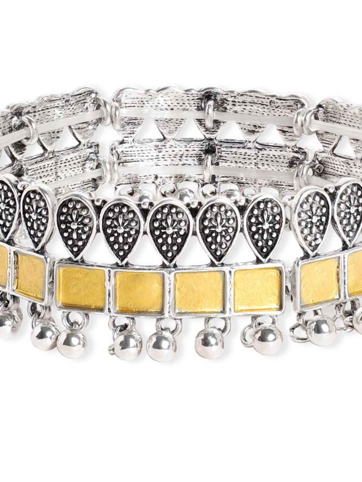 Rubans Silver Plated Ring Bracelet