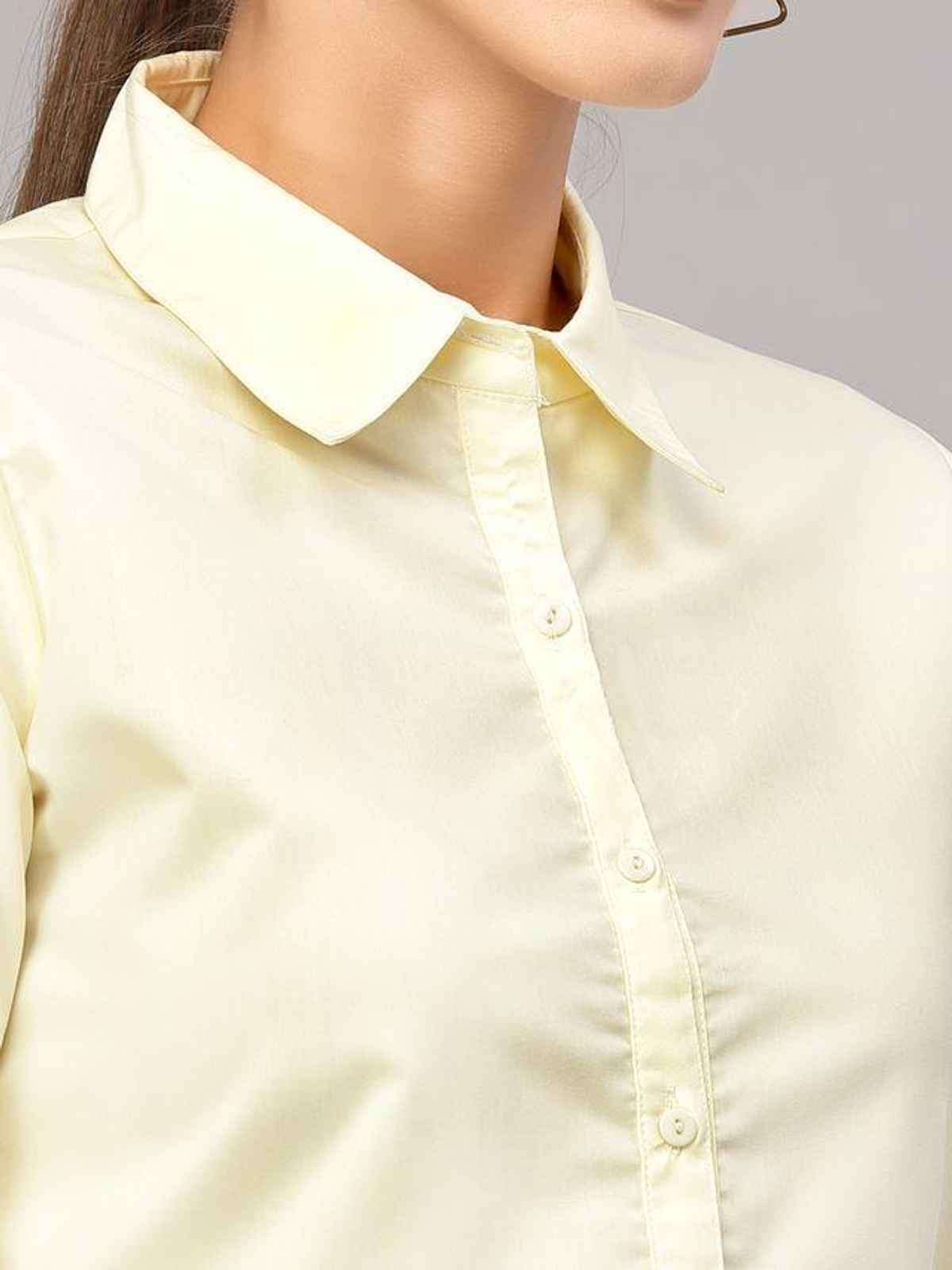 Style Quotient Women Yellow Classic Formal Shirt-M