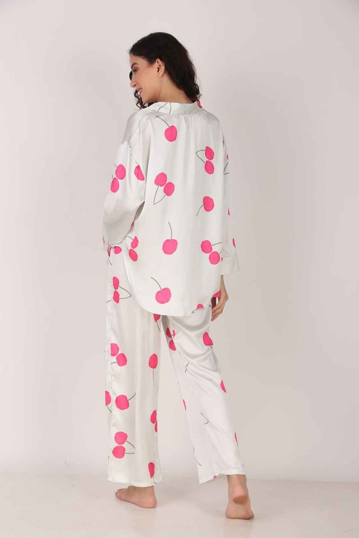 Masha Women's Cherry Pink Oversized Pajamas | Set | XL