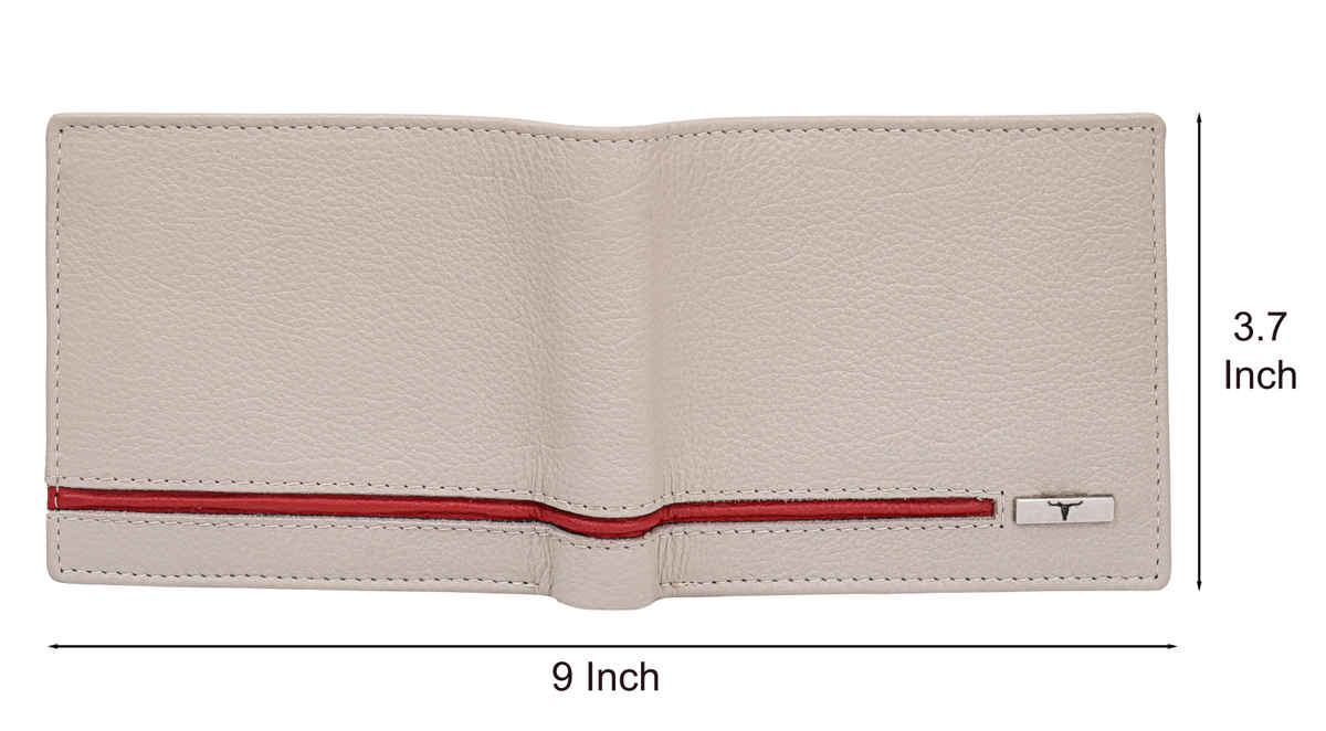 URBAN FOREST Men's Stag Leather Wallet | Sand & Red