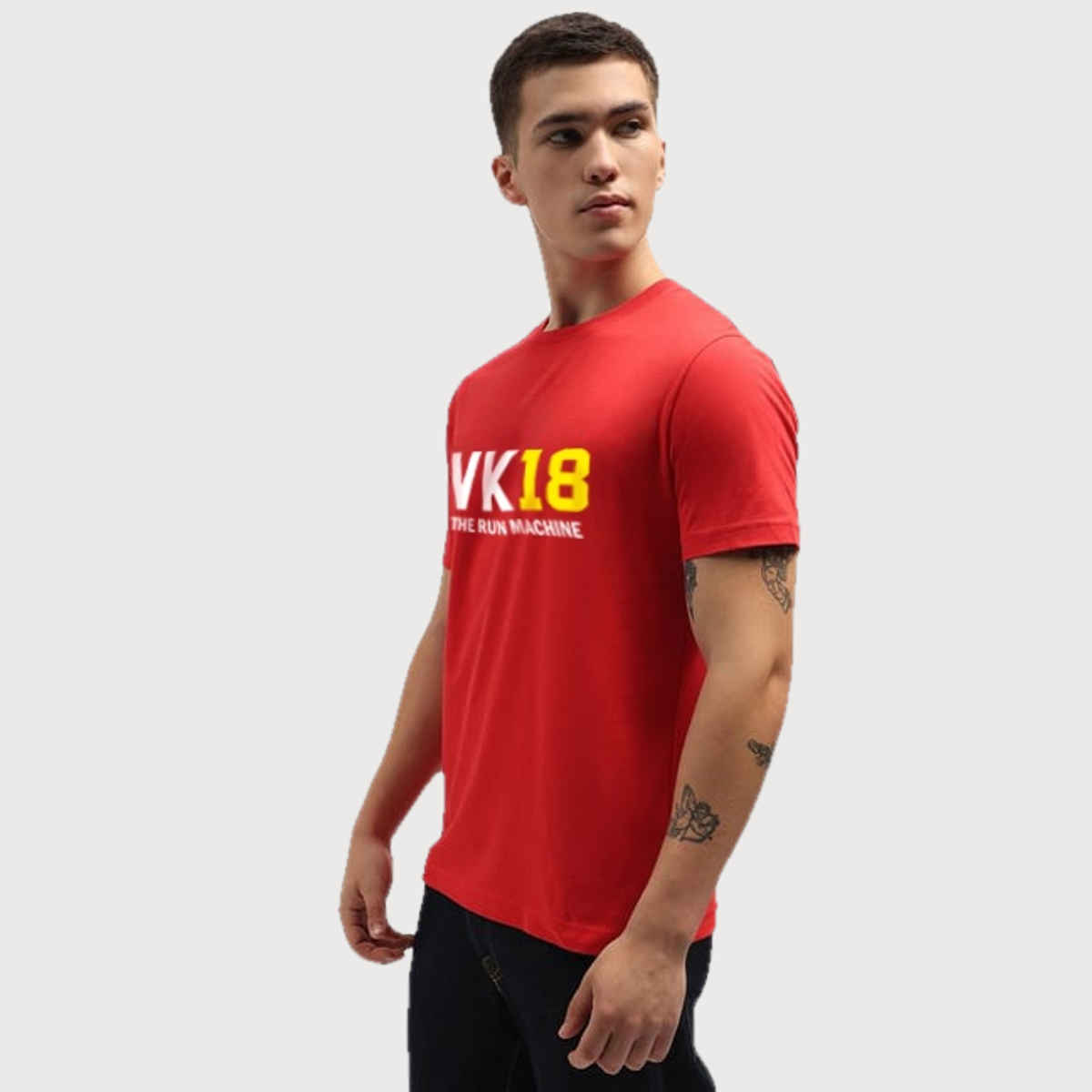 De Tees Men's IPL RCB Half Sleeve T-shirt | Red - L
