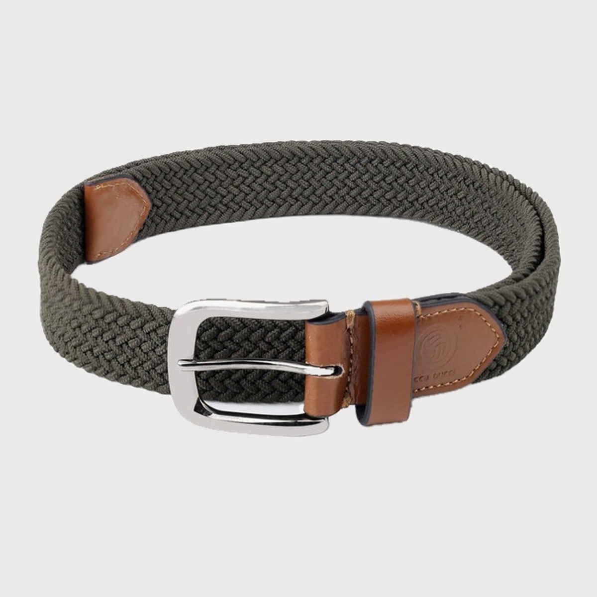 Bacca Bucci Men's Elastic Braided Golf Belt Olive Waist | 32