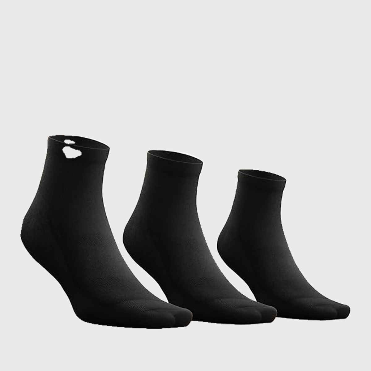 Frido Active Socks For Men and Women | Quarter Length | Core Black Color | UK 10-13 - 1 pc