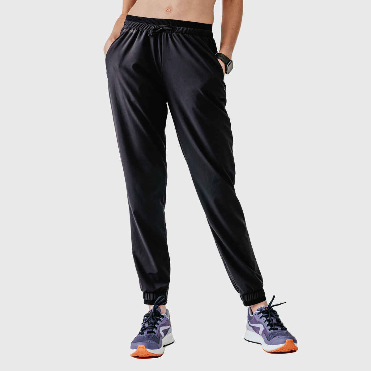Decathlon | Kalenji WoMen's Back Pocket Running Trackpant | Black - S